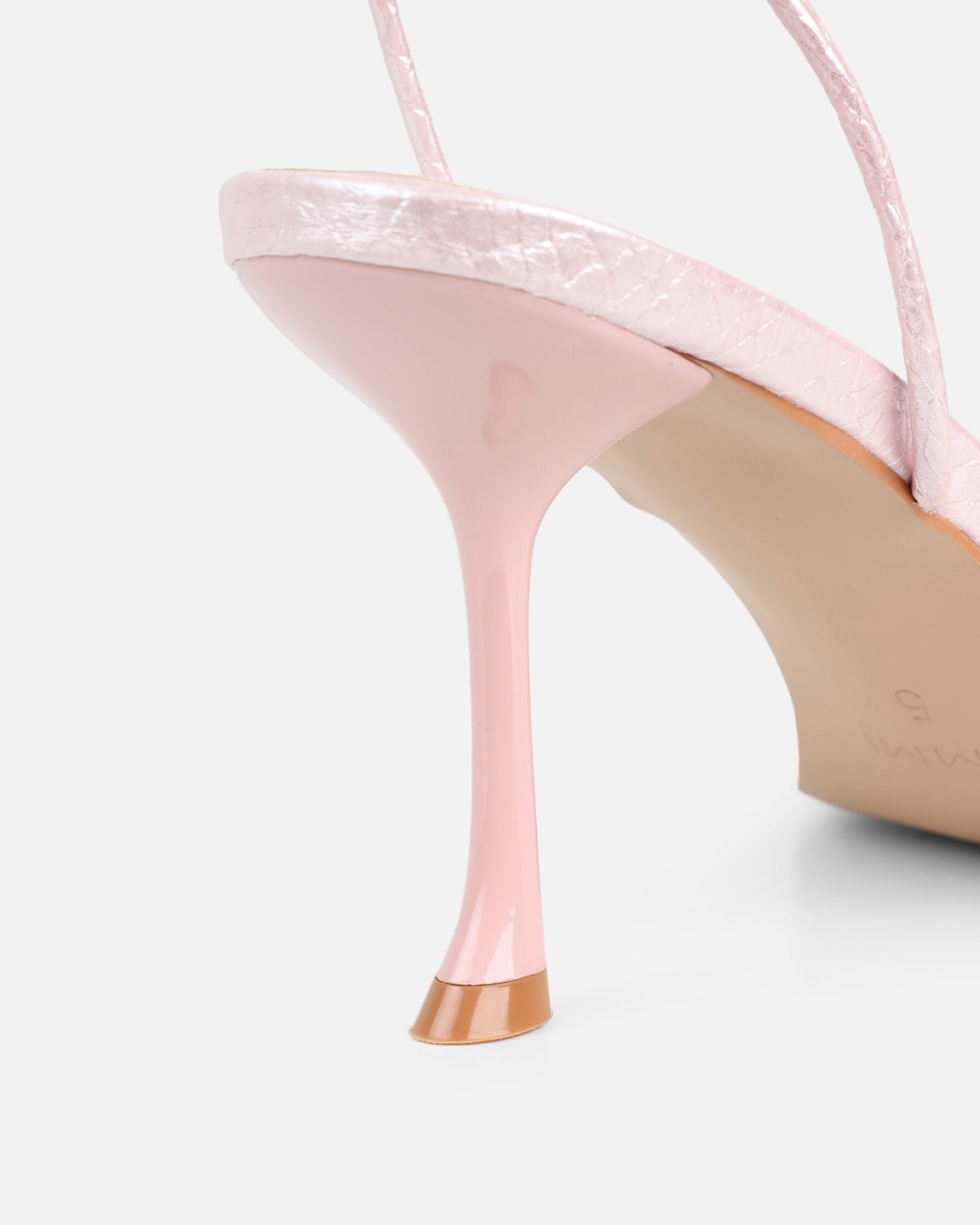 Piella Pink Snake Strappy Heeled Sandals