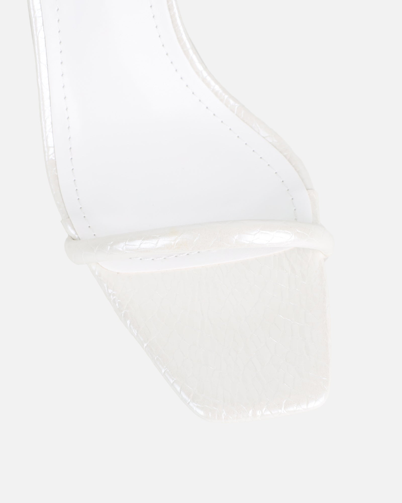 Piella White Snake Strappy Heeled Sandals