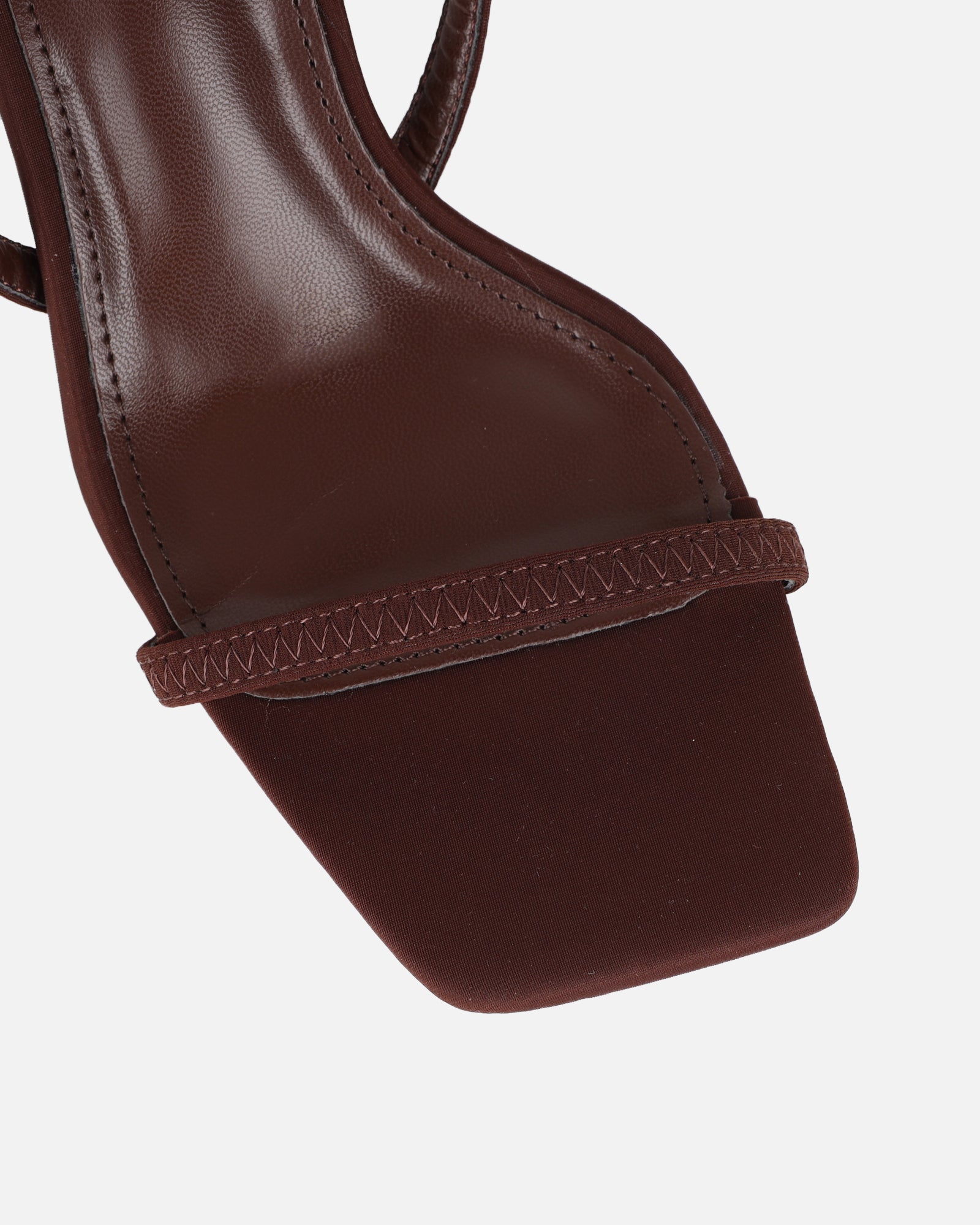 Karson Chocolate Lycra Strappy Heeled Sandals