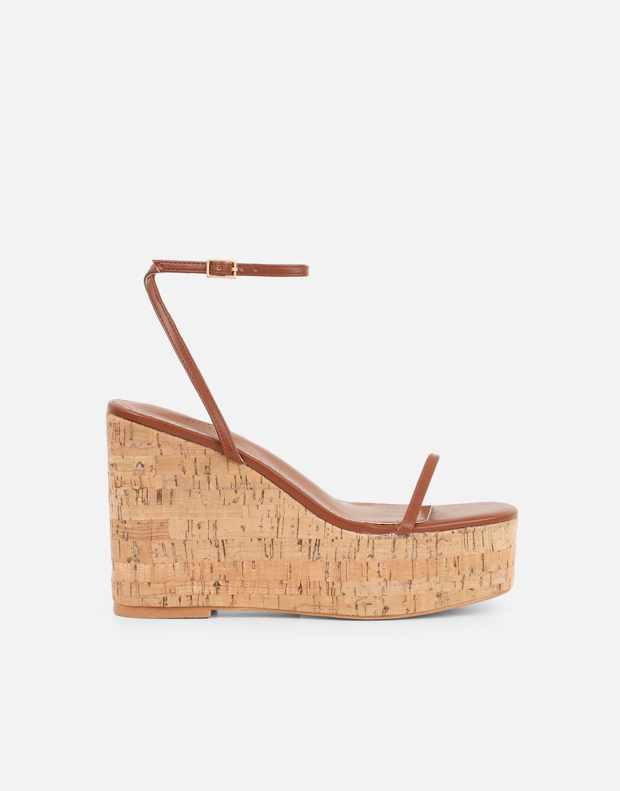 Kitty Tan Wedge Heeled Sandals