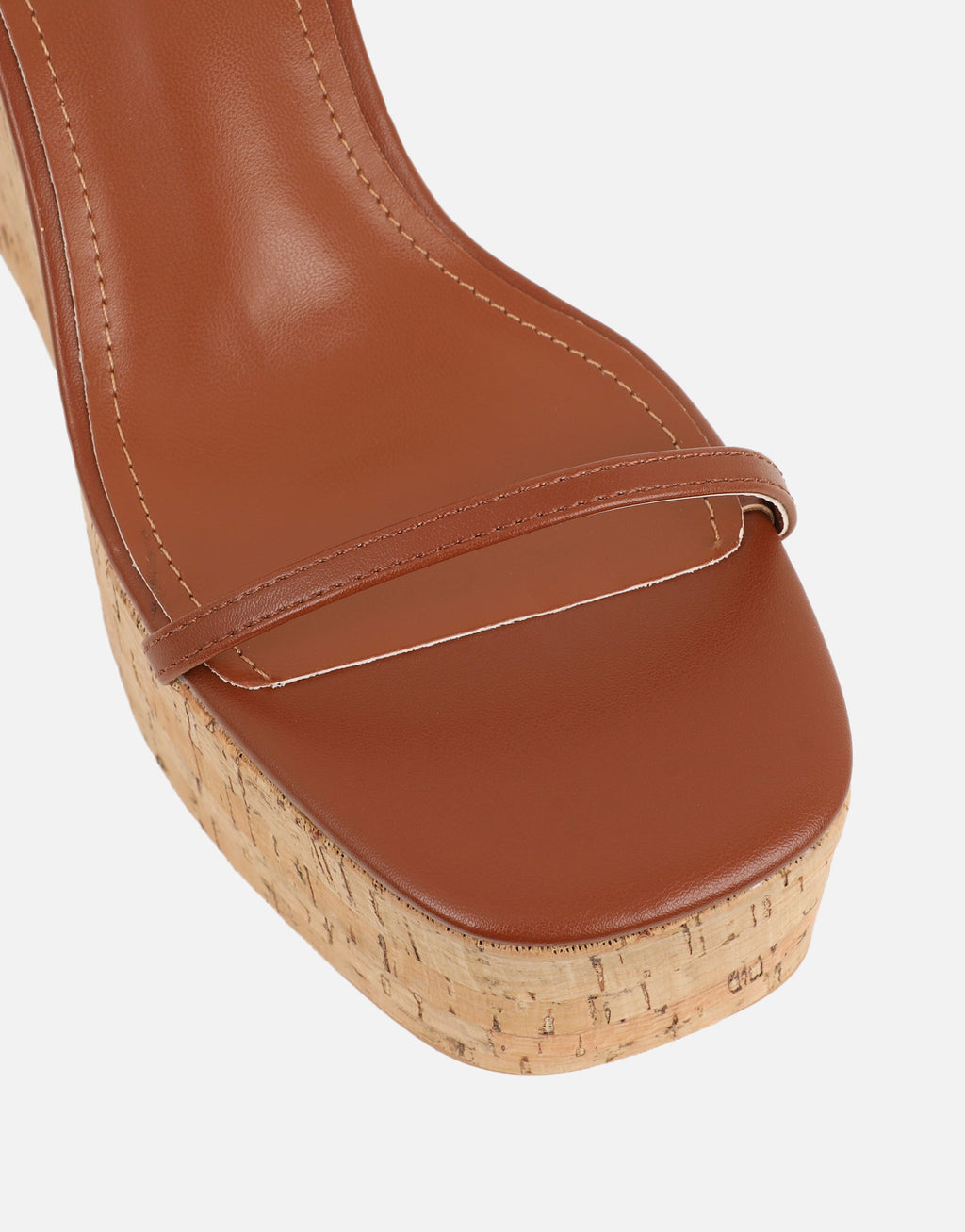 Kitty Tan Wedge Heeled Sandals
