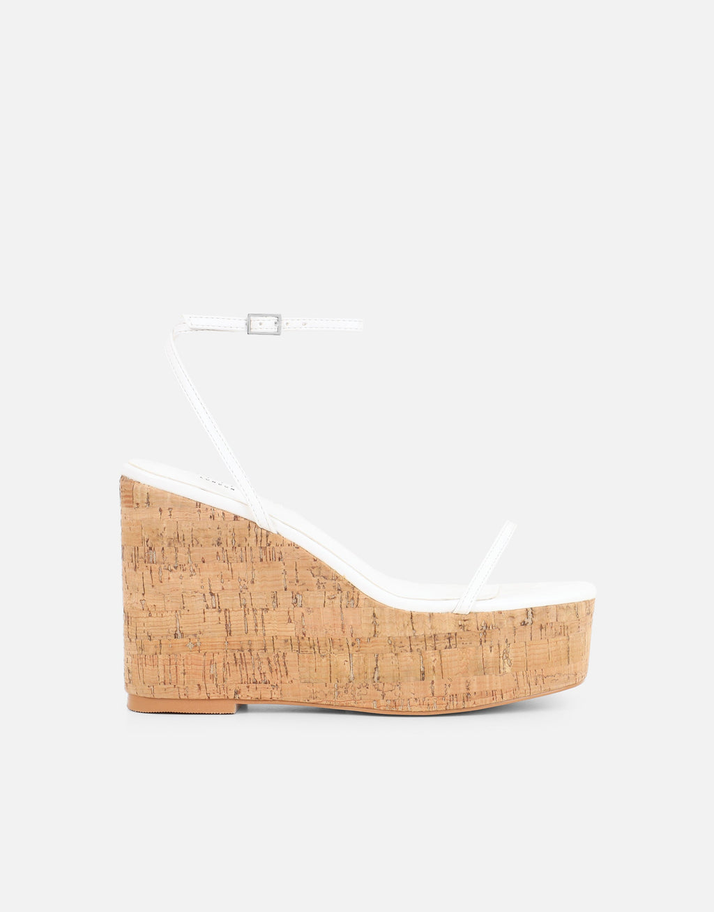 Kitty White Wedge Heeled Sandals