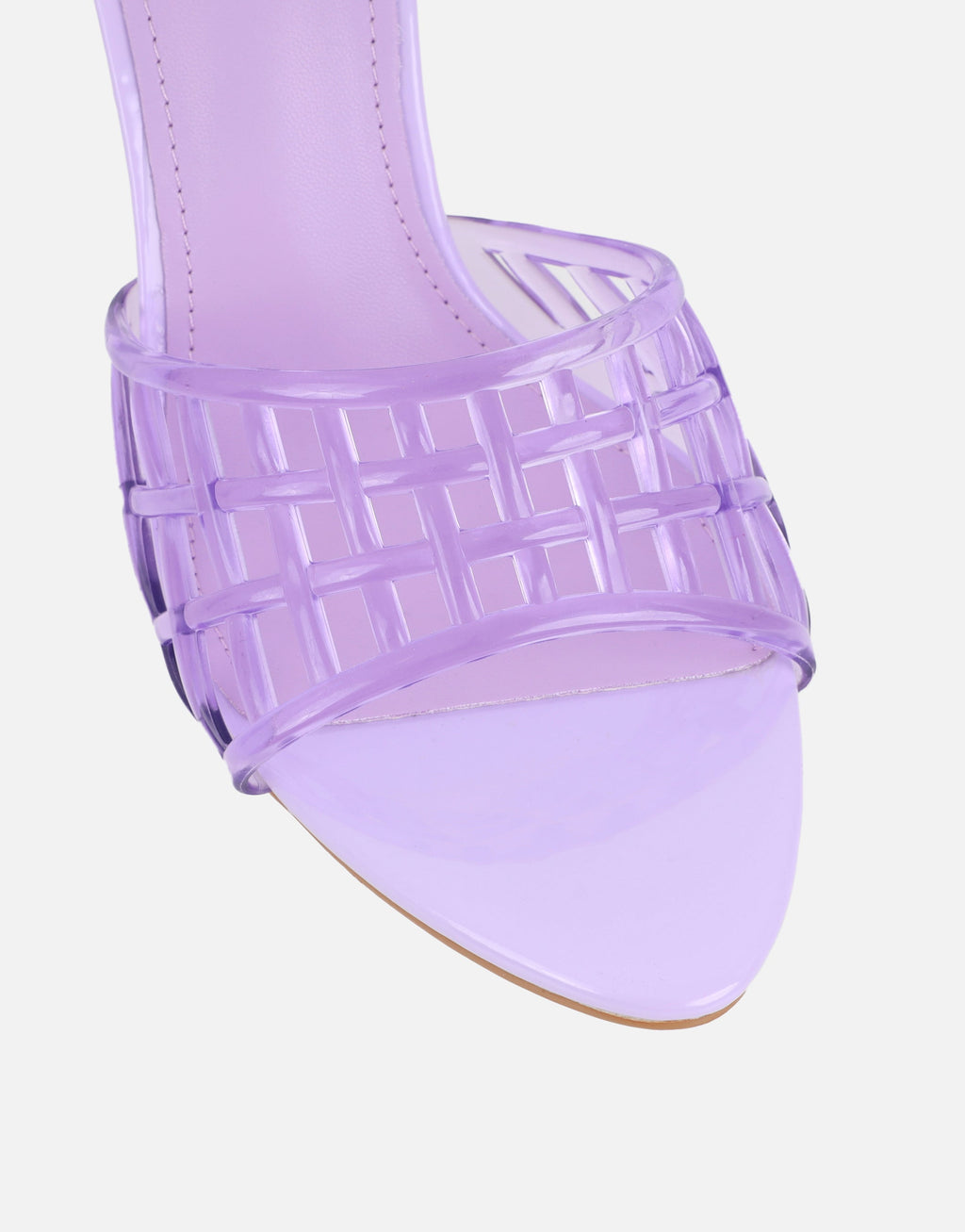 Kia Lilac Patent Heeled Sandals