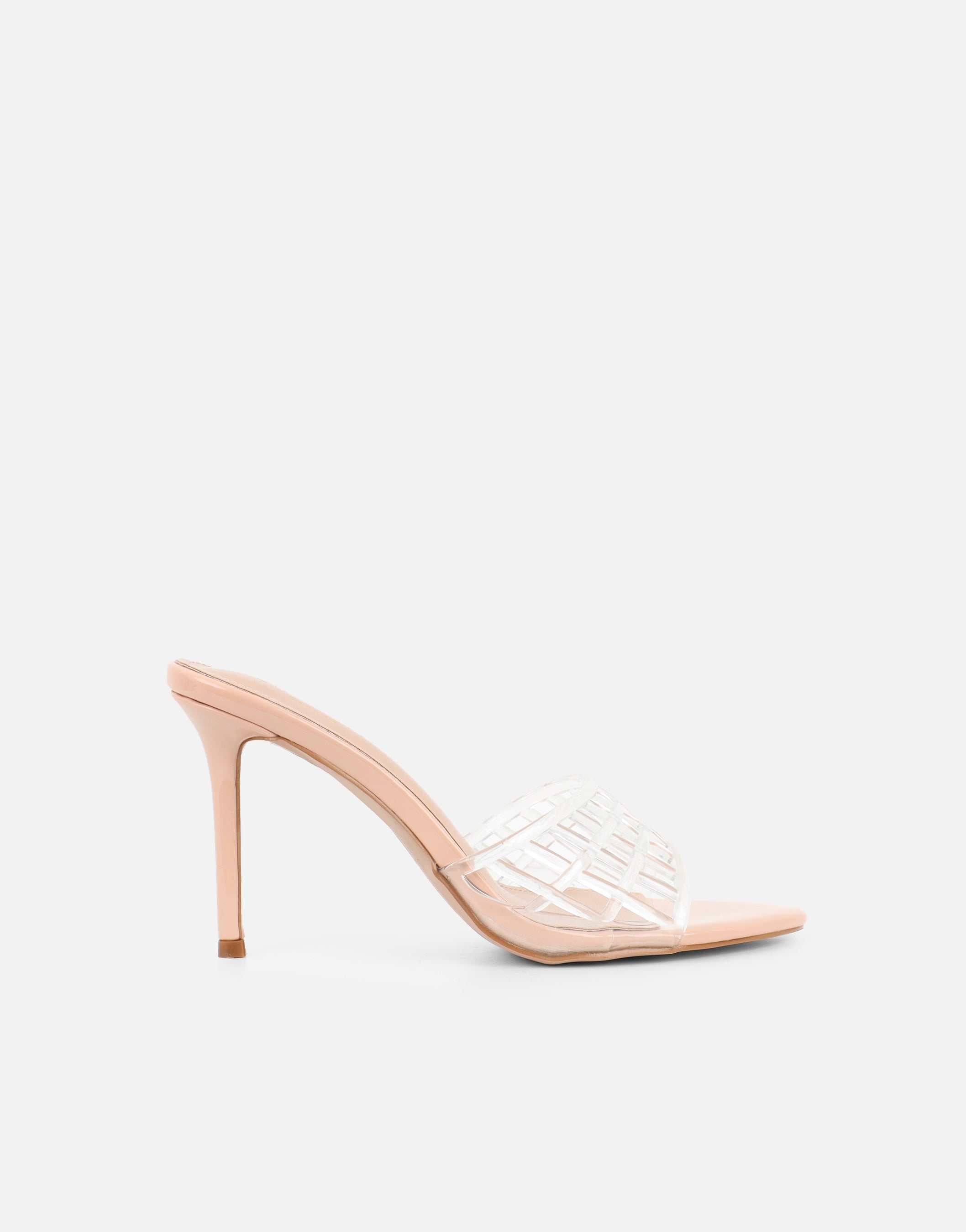 Kia Nude Clear Heeled Sandals