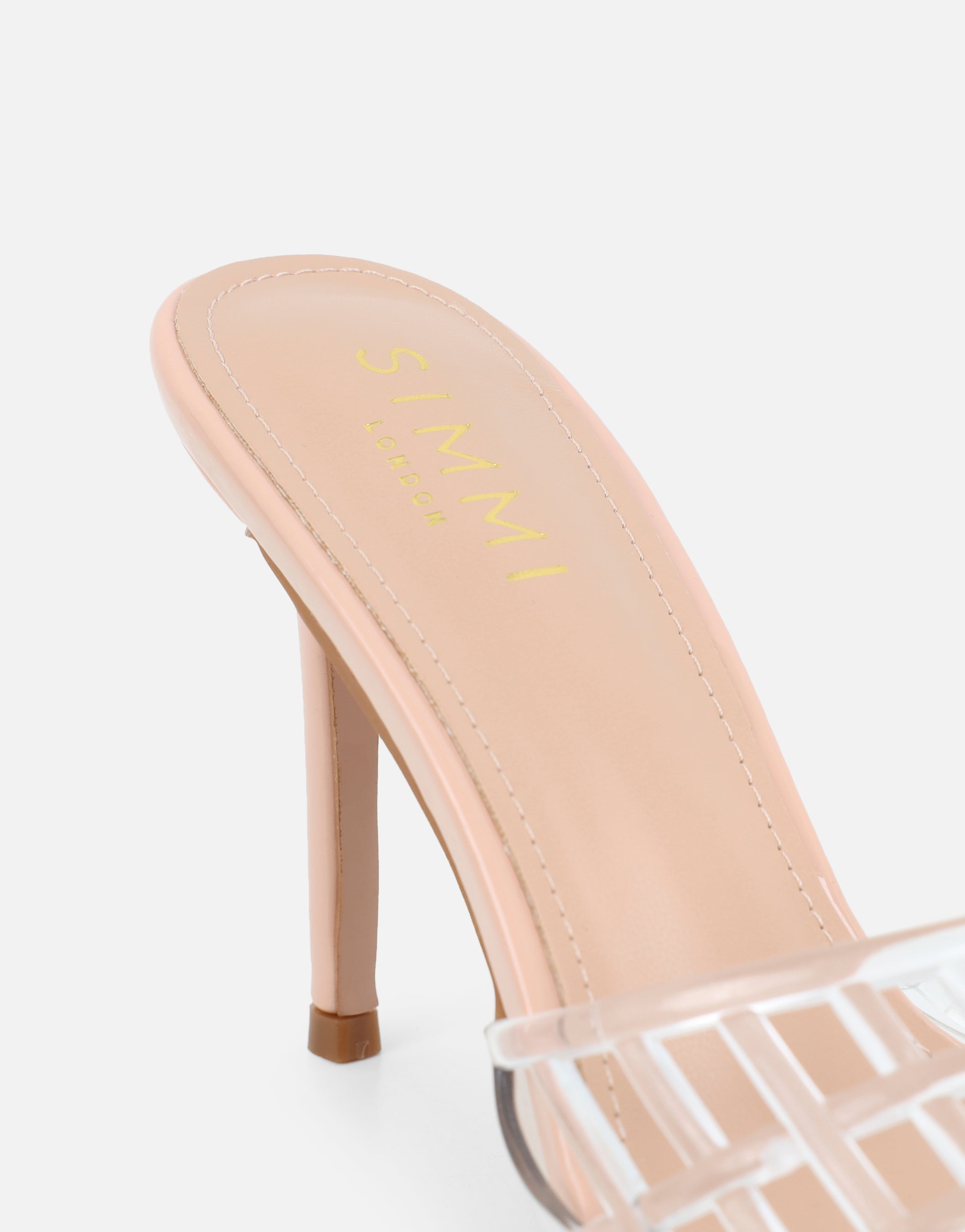 Kia Nude Clear Heeled Sandals