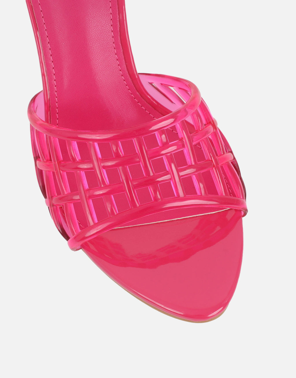 Kia Pink Patent Heeled Sandals