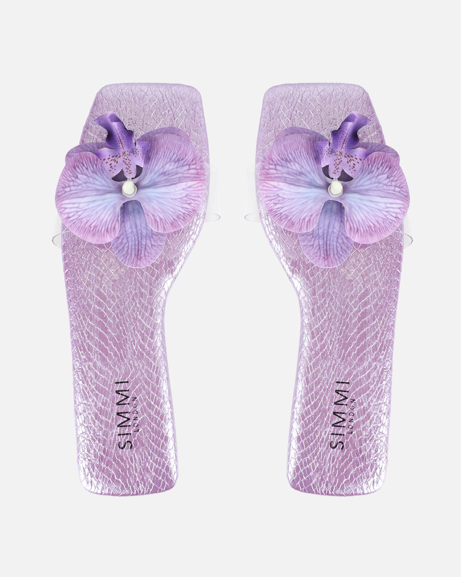 Pina Lilac Snake Flower Slip on Flats