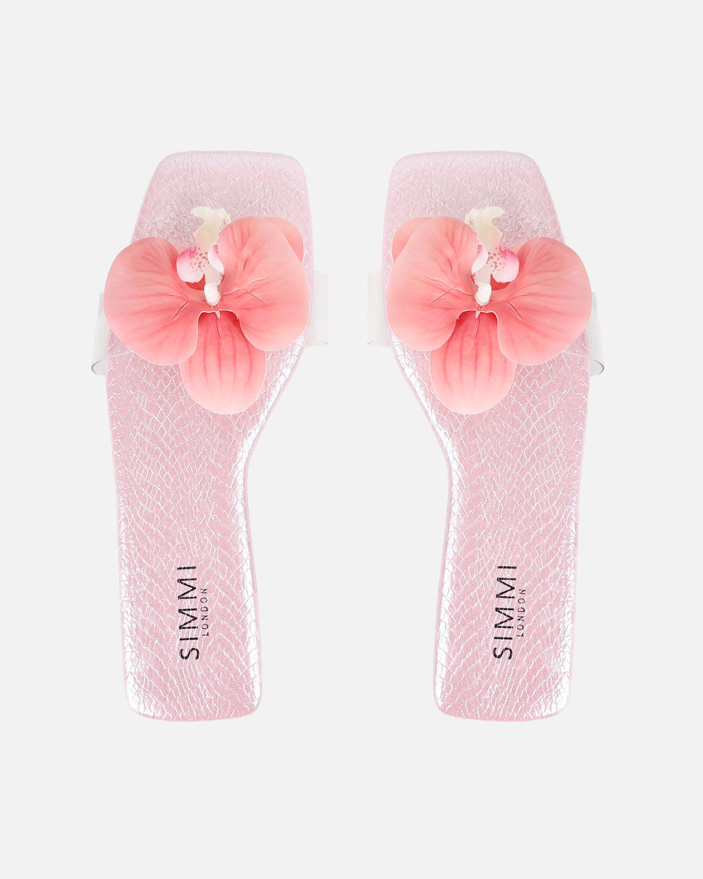 Pina Pink Snake Flower Slip on Flats