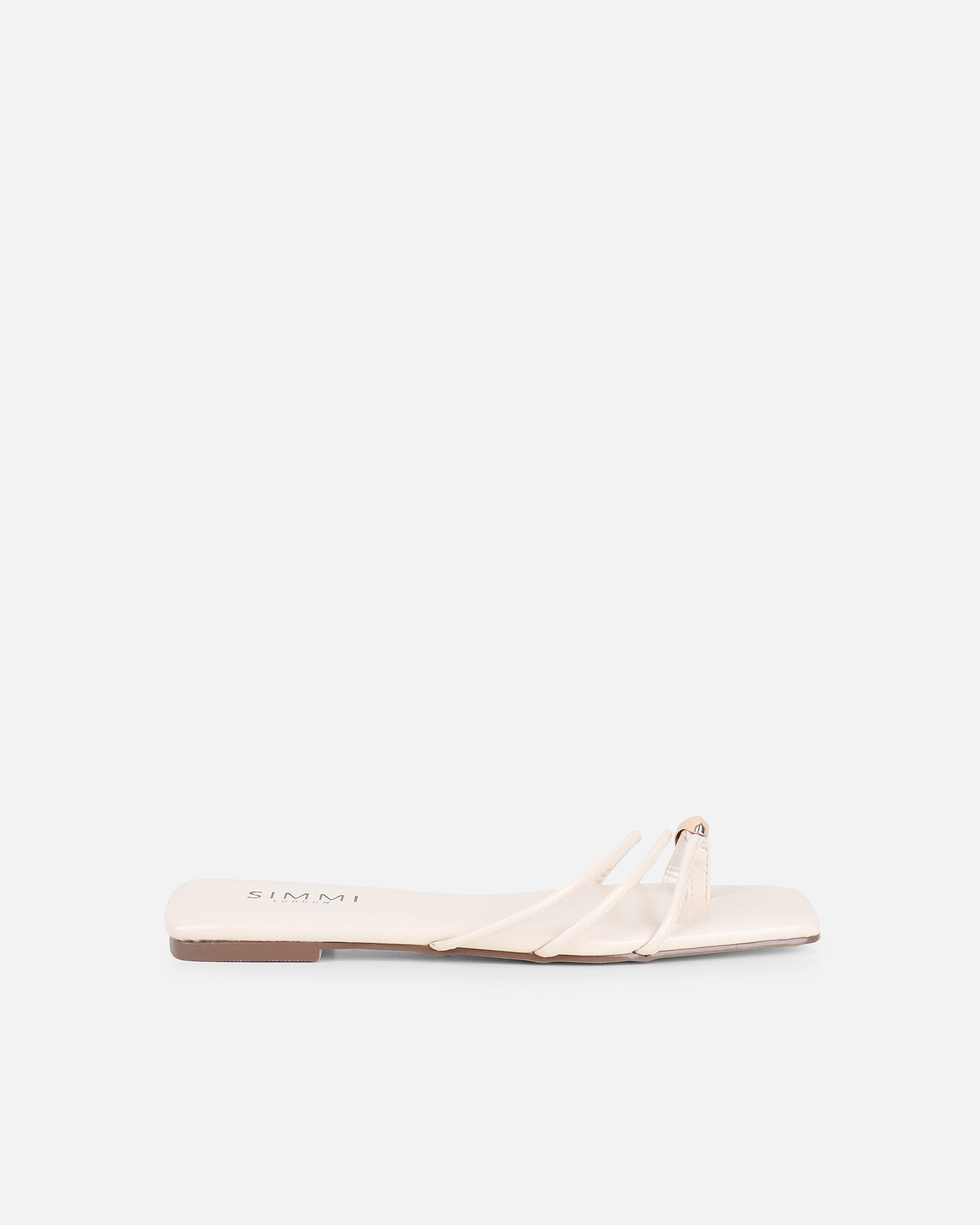 Porto Stone Gold Toe Detail Sandals
