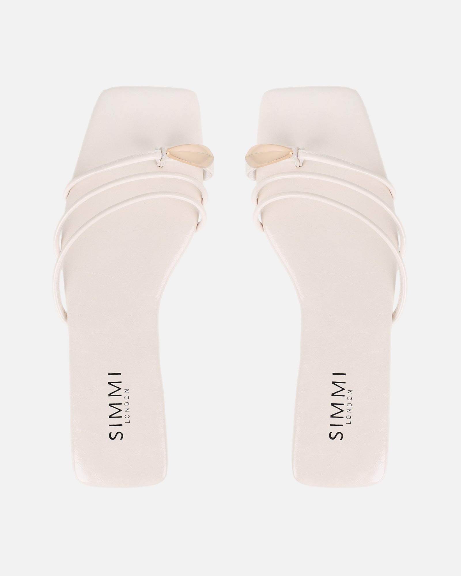 Porto Stone Gold Toe Detail Sandals