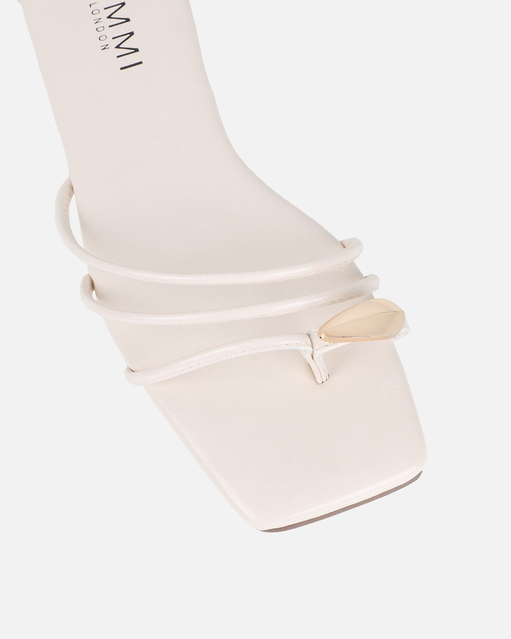 Porto Stone Gold Toe Detail Sandals