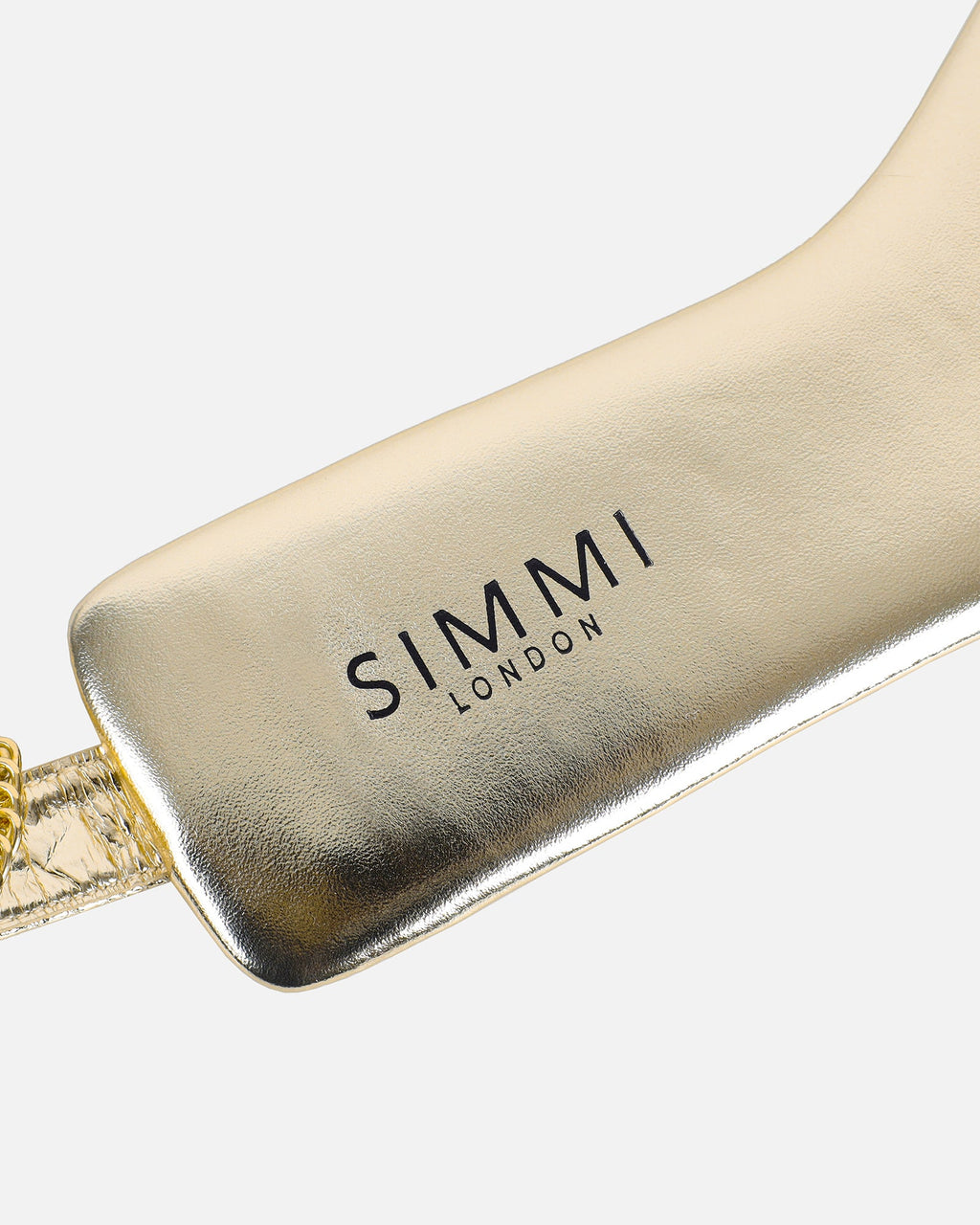 Shanaya Gold Metallic Chain Sandals