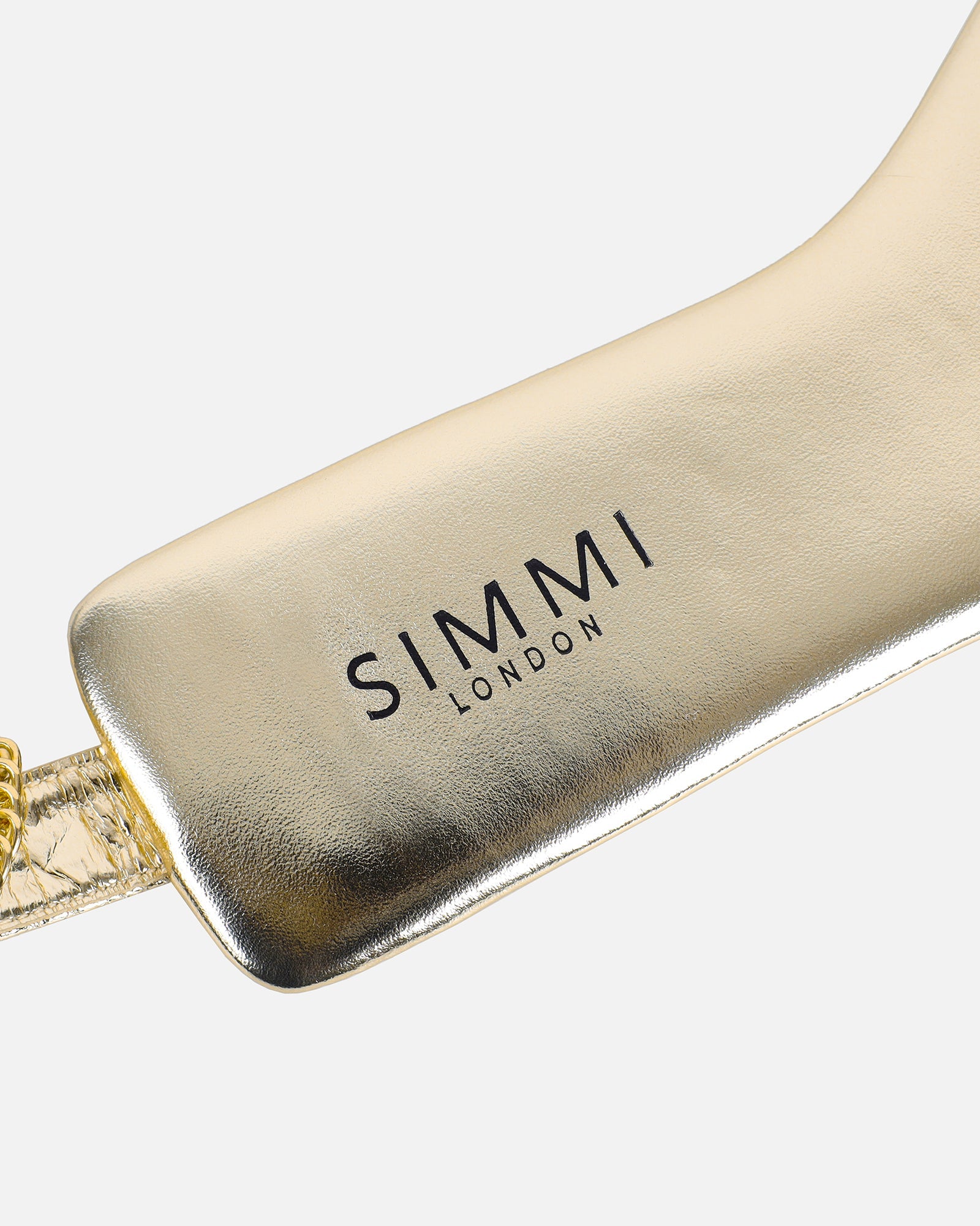 Shanaya Gold Metallic Chain Sandals