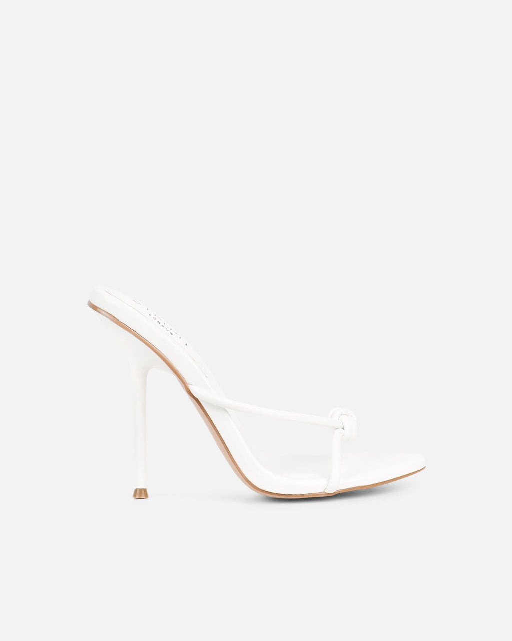 Louna White Twist Heeled Sandals