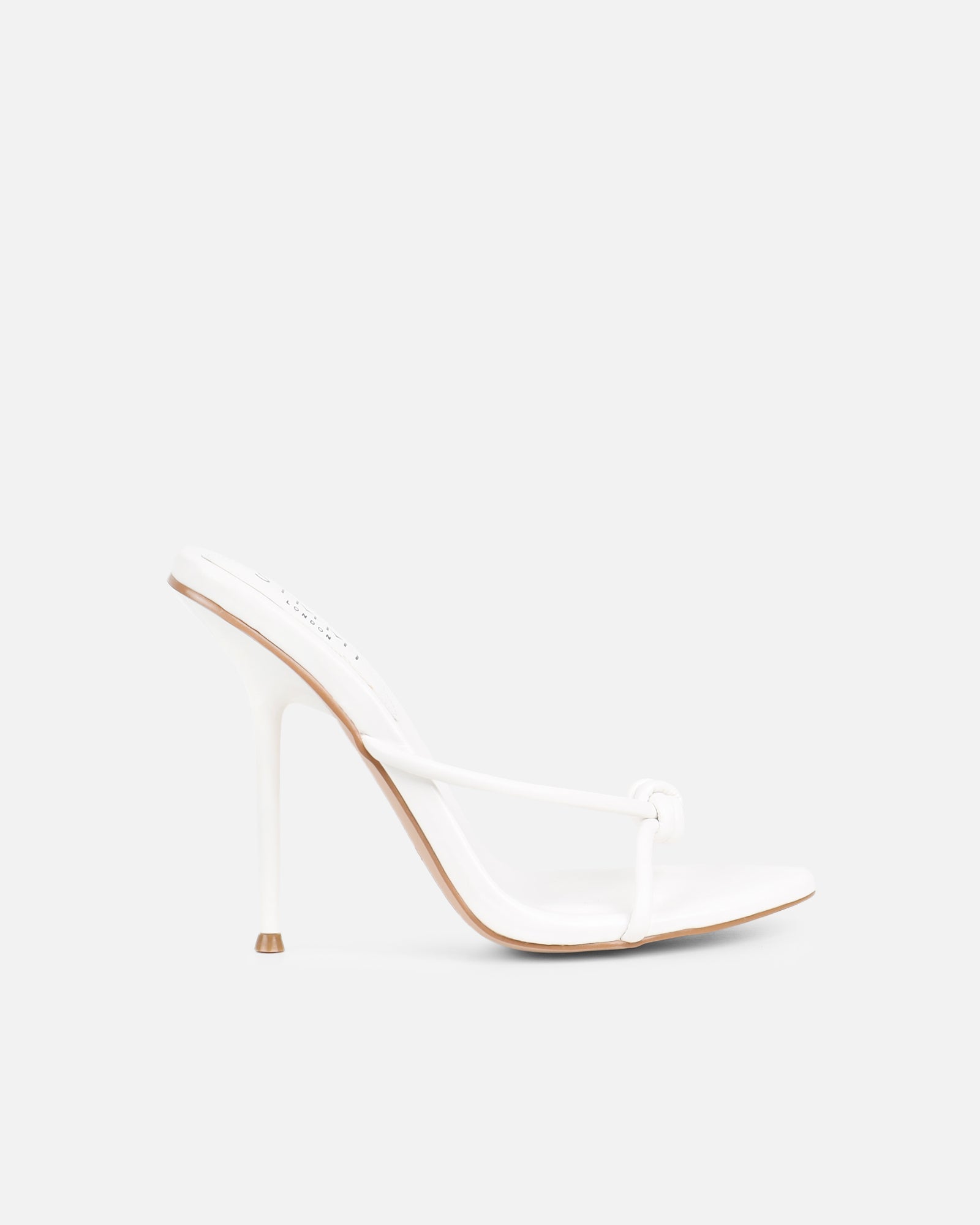 Louna White Twist Heeled Sandals