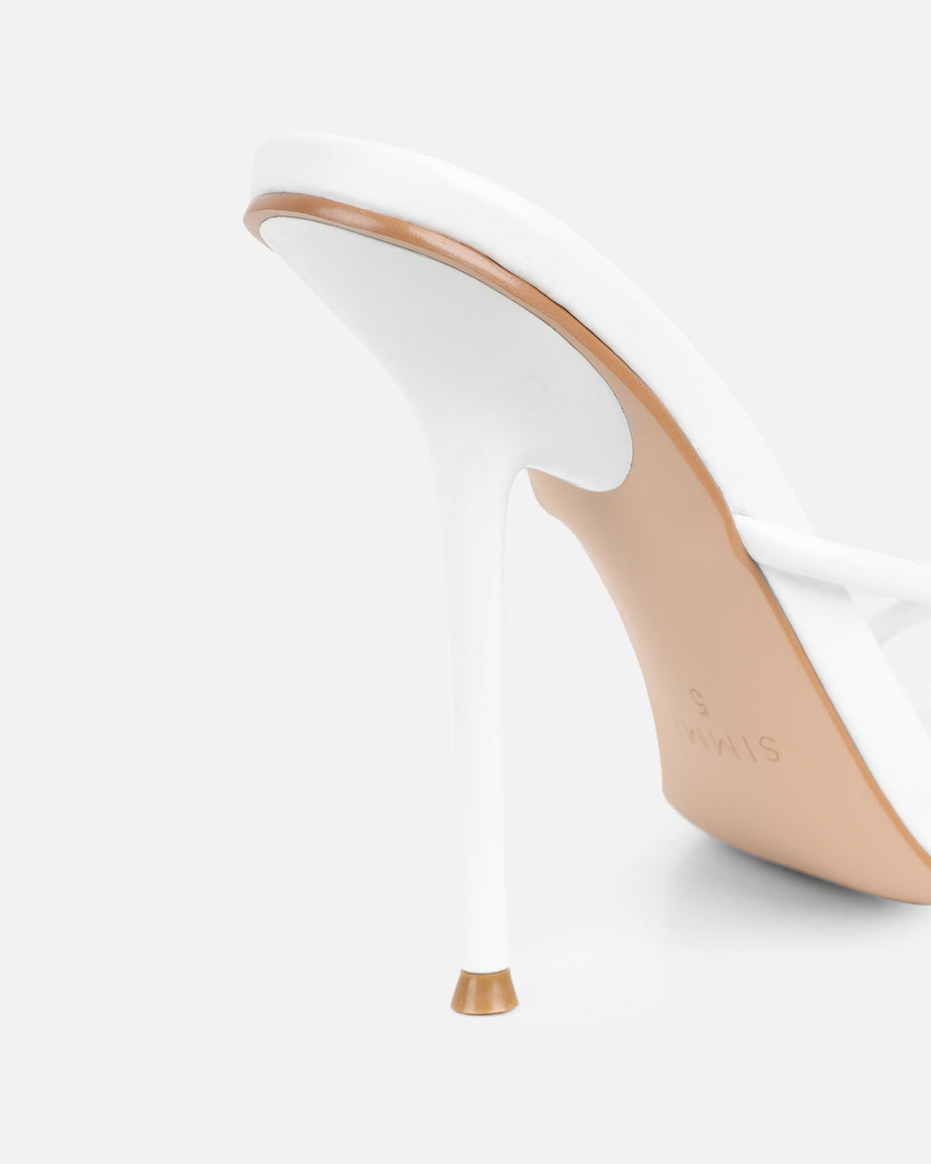 Louna White Twist Heeled Sandals