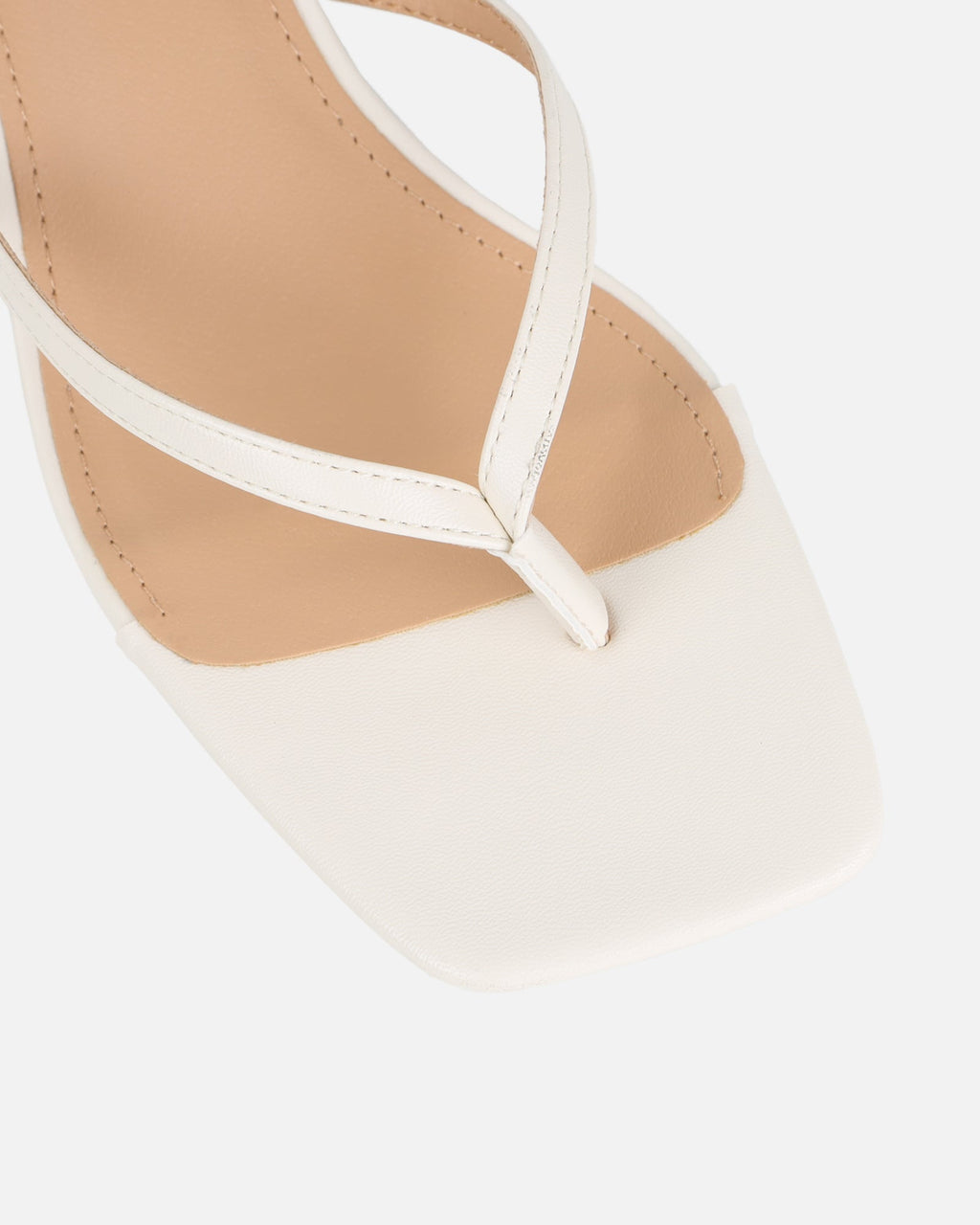 Laura Stone Toe Thong Kitten Heeled Sandals