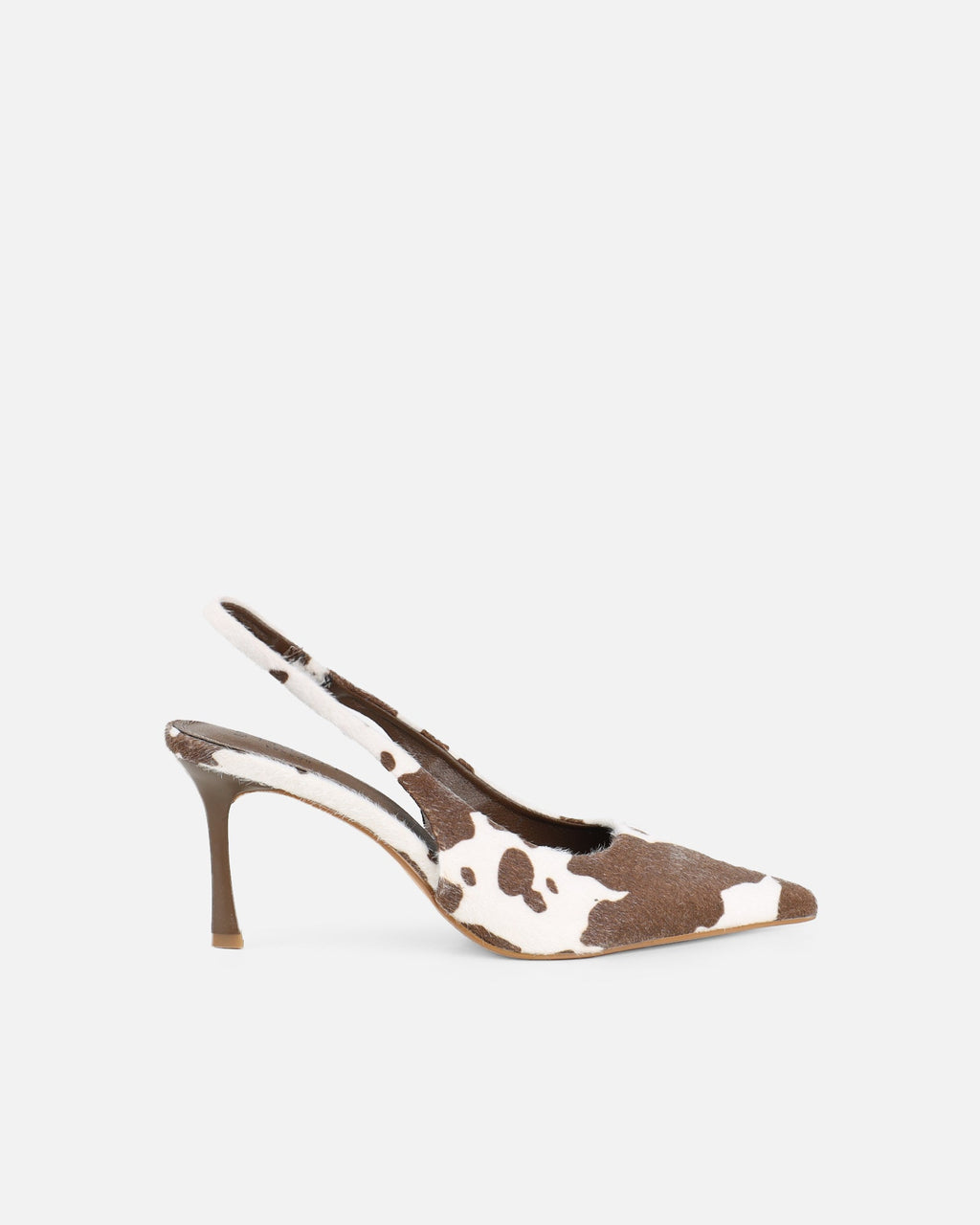 Liorra Cow Print Slingback Court Shoes