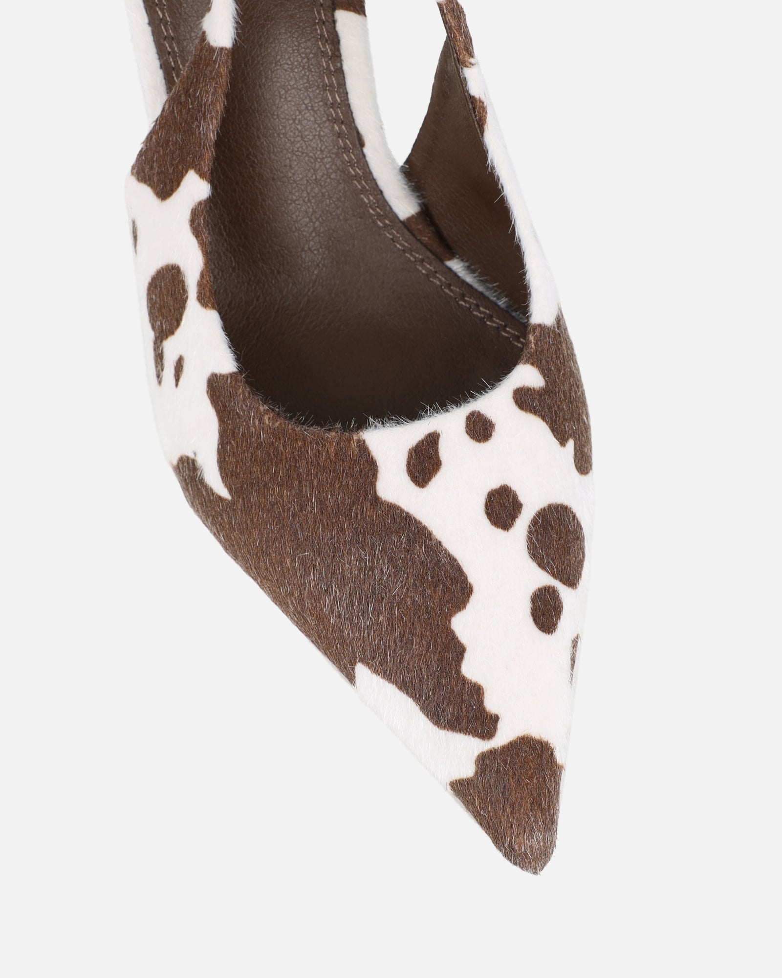 Liorra Cow Print Slingback Court Shoes