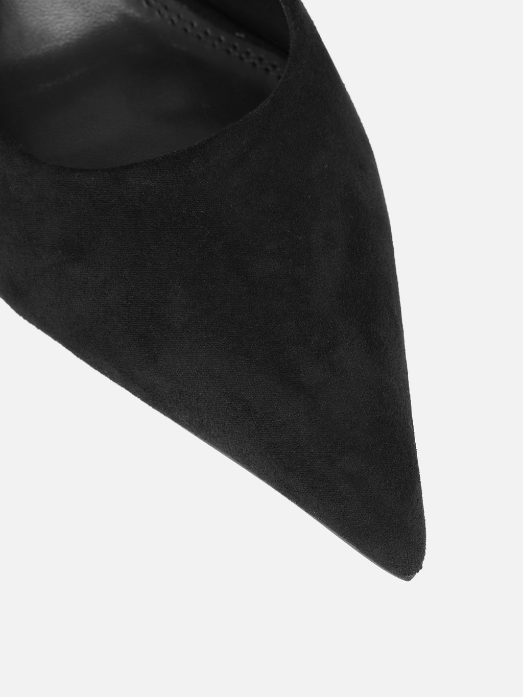 Liorra Black Suede Sling Back Court Shoes