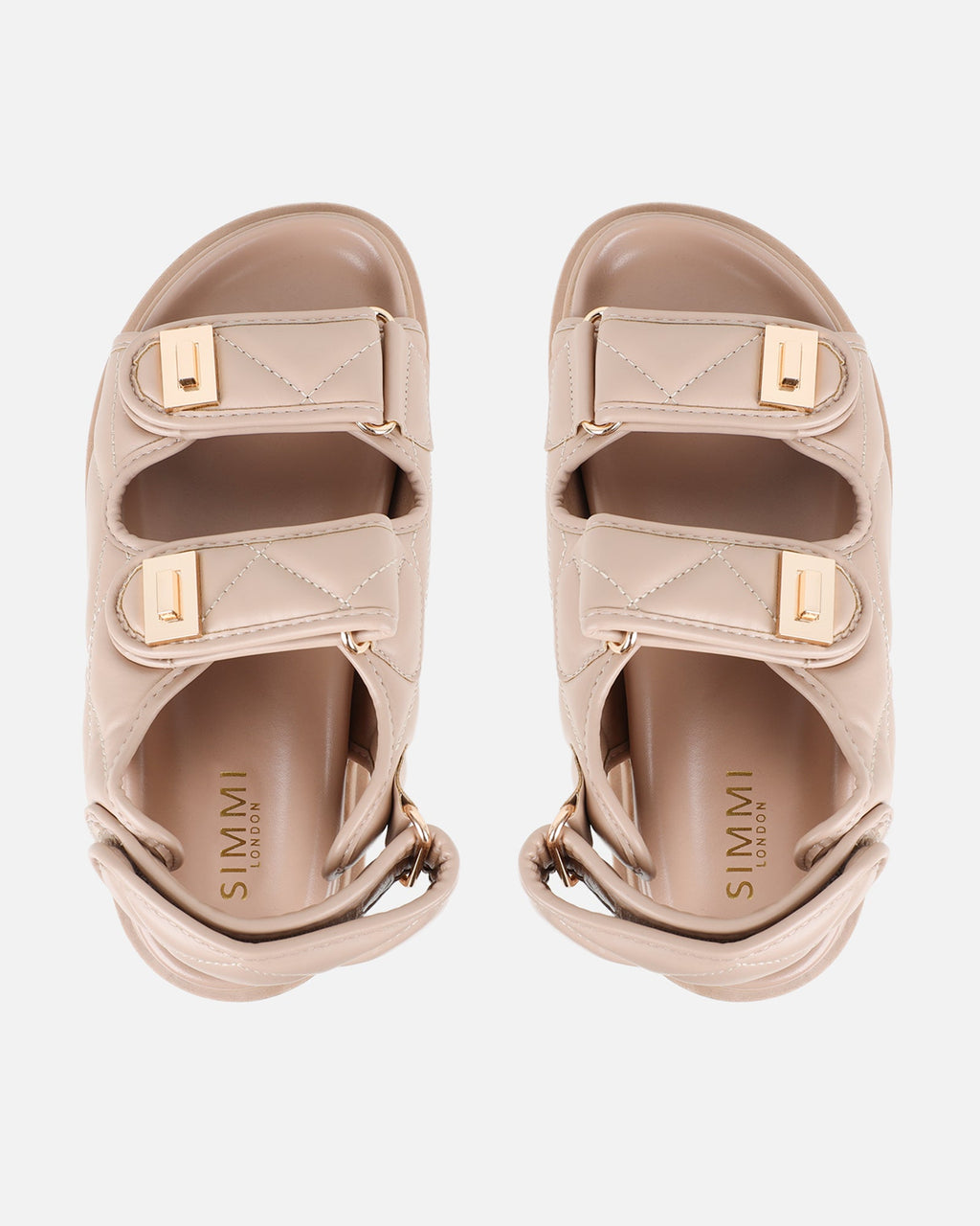 Eboni Nude Chunky Flat Sandals