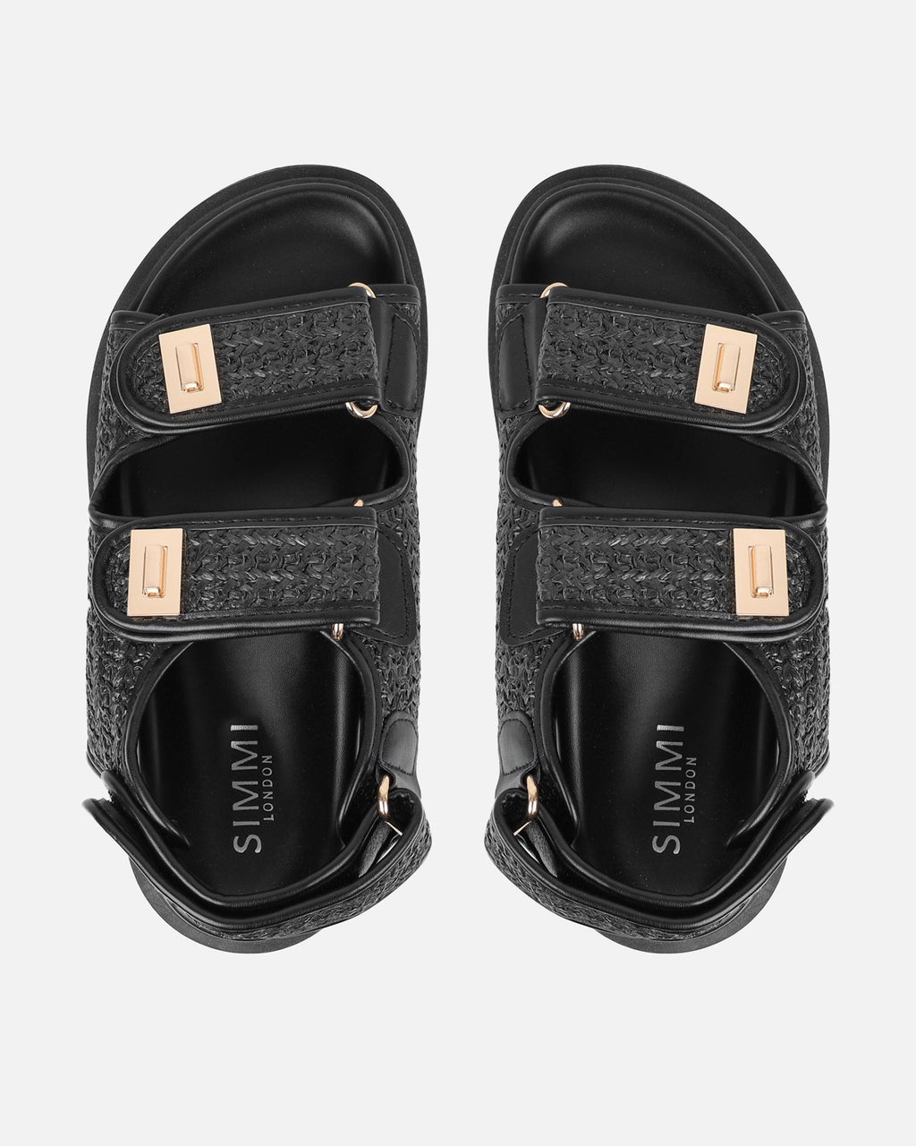 Patricia Black Woven Chunky Sandals