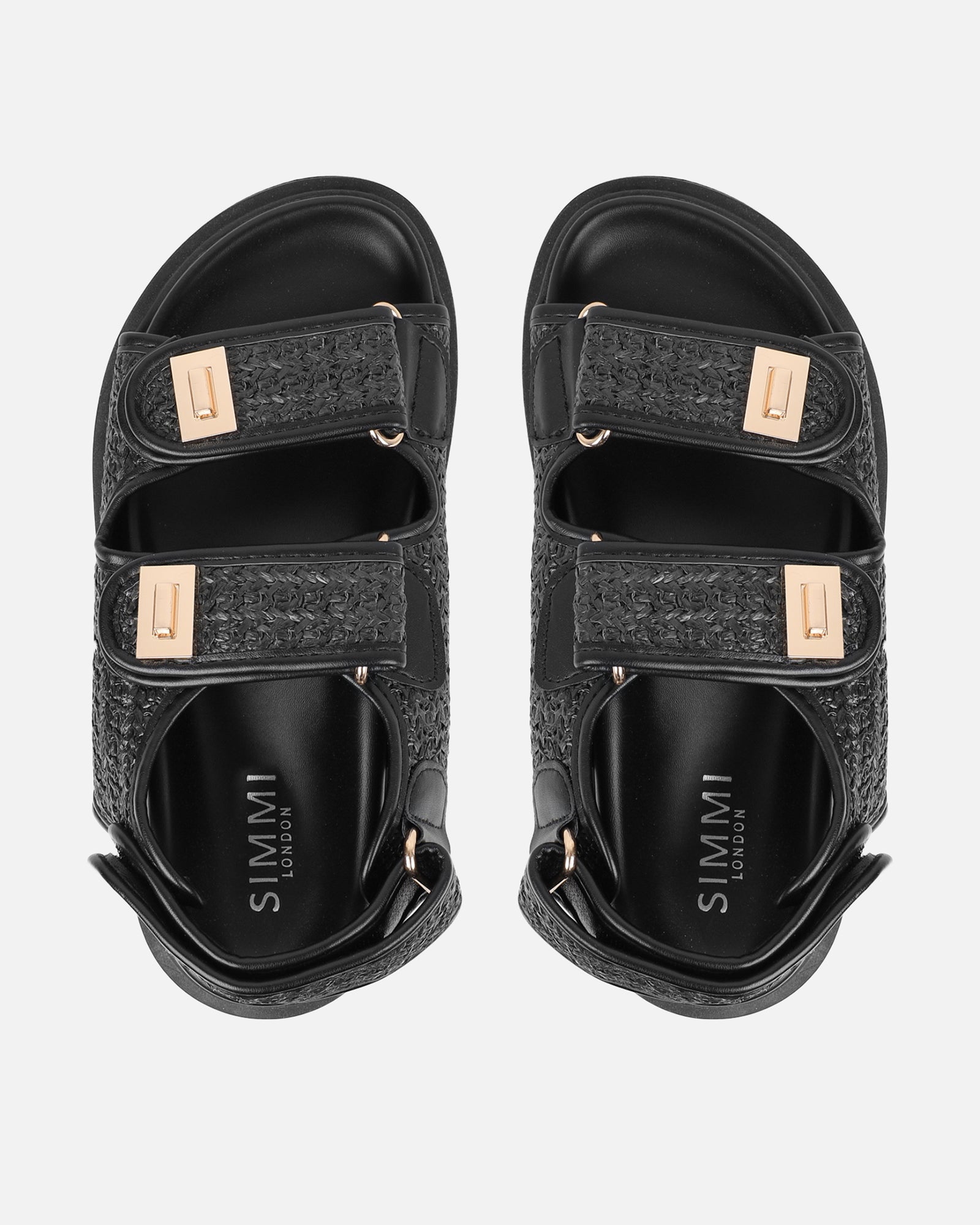Patricia Black Woven Chunky Sandals