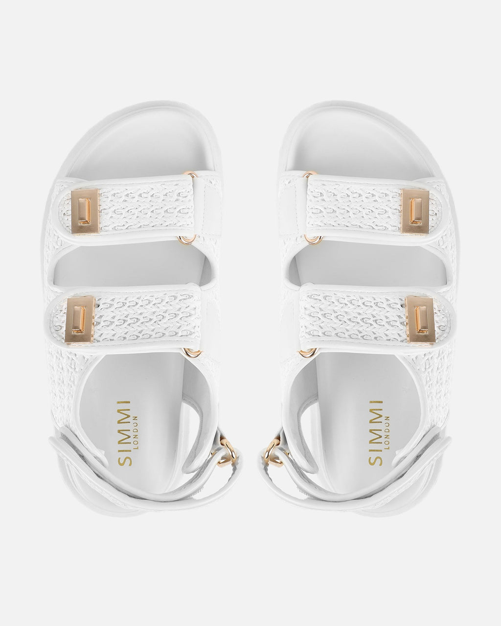 Patricia White Woven Chunky Sandals
