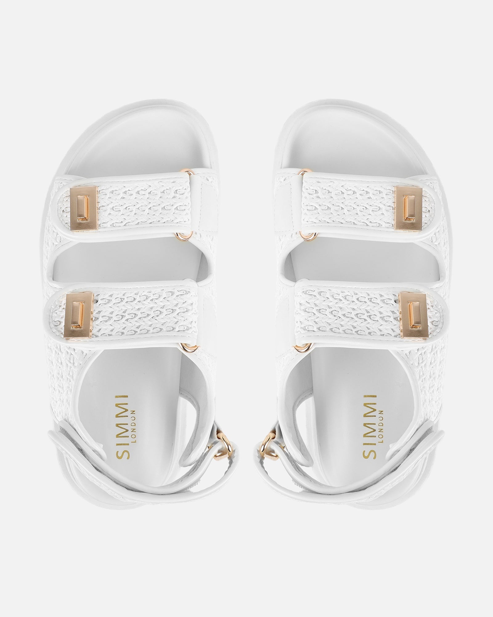 Patricia White Woven Chunky Sandals
