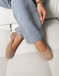 Viktoria Taupe Suede Ballerina Flats