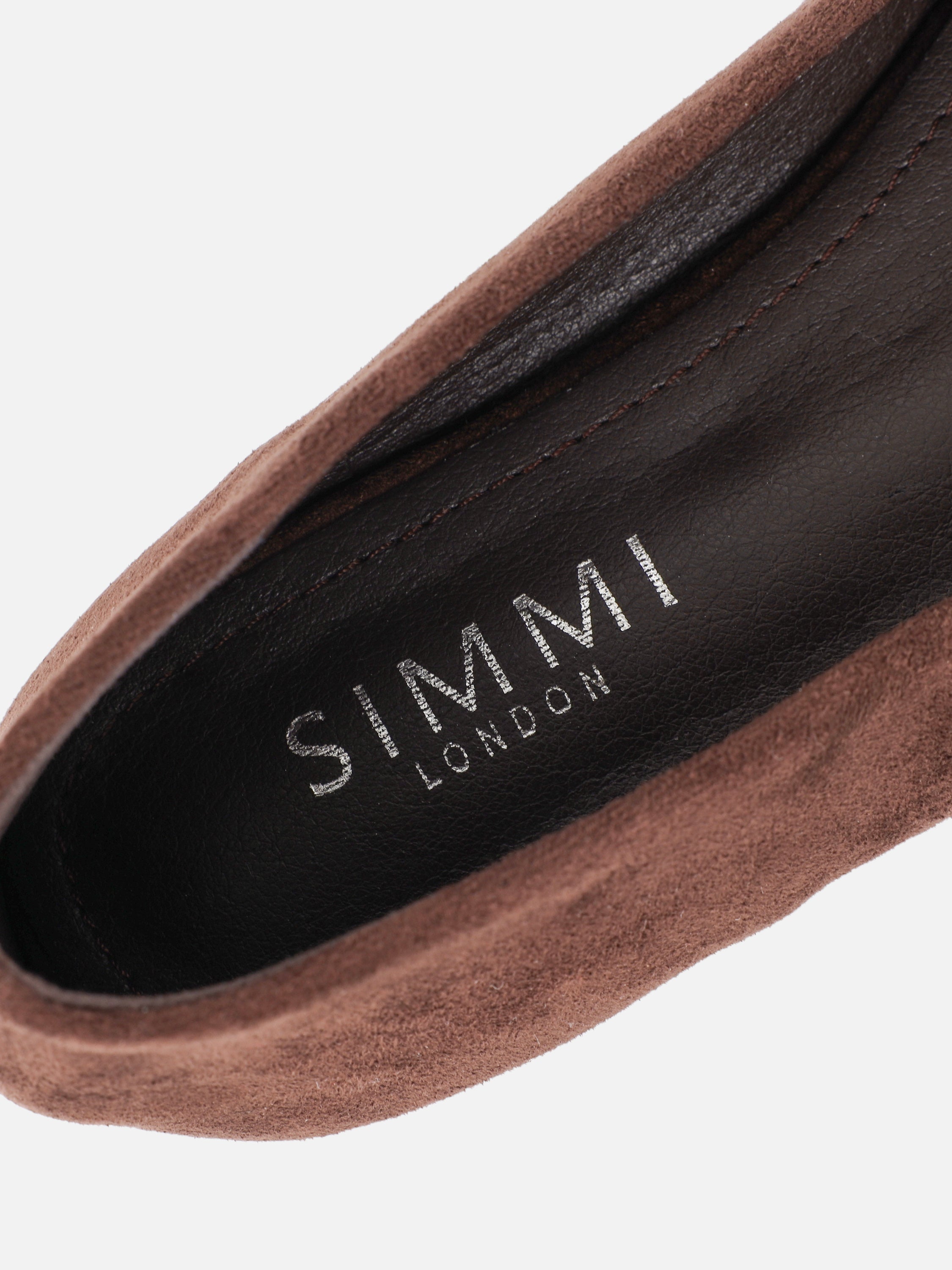 Viktoria Brown Suede Ballerina Flats