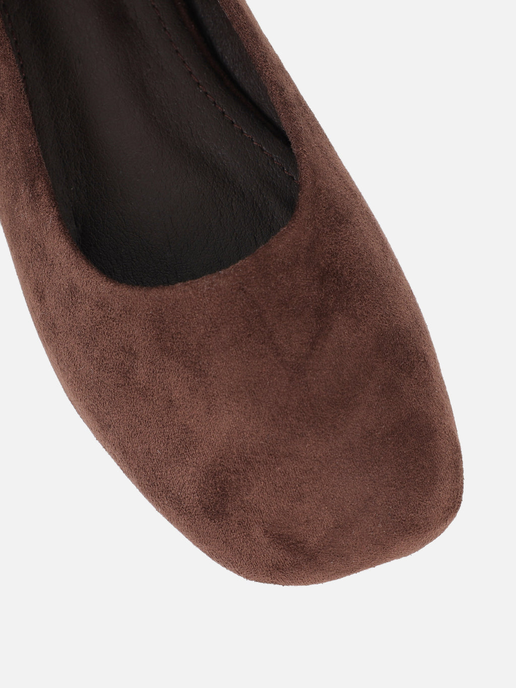 Viktoria Brown Suede Ballerina Flats