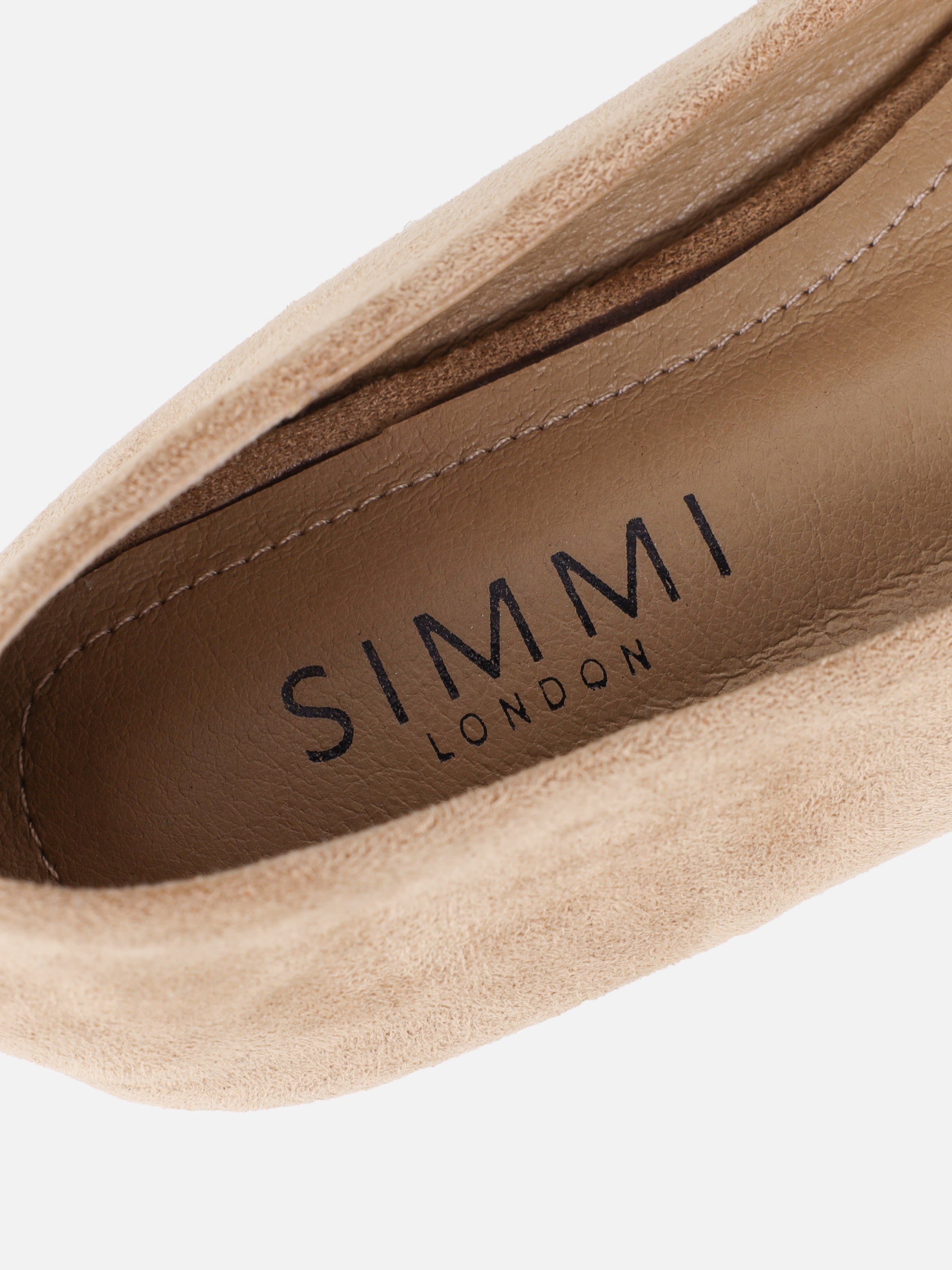 Viktoria Taupe Suede Ballerina Flats