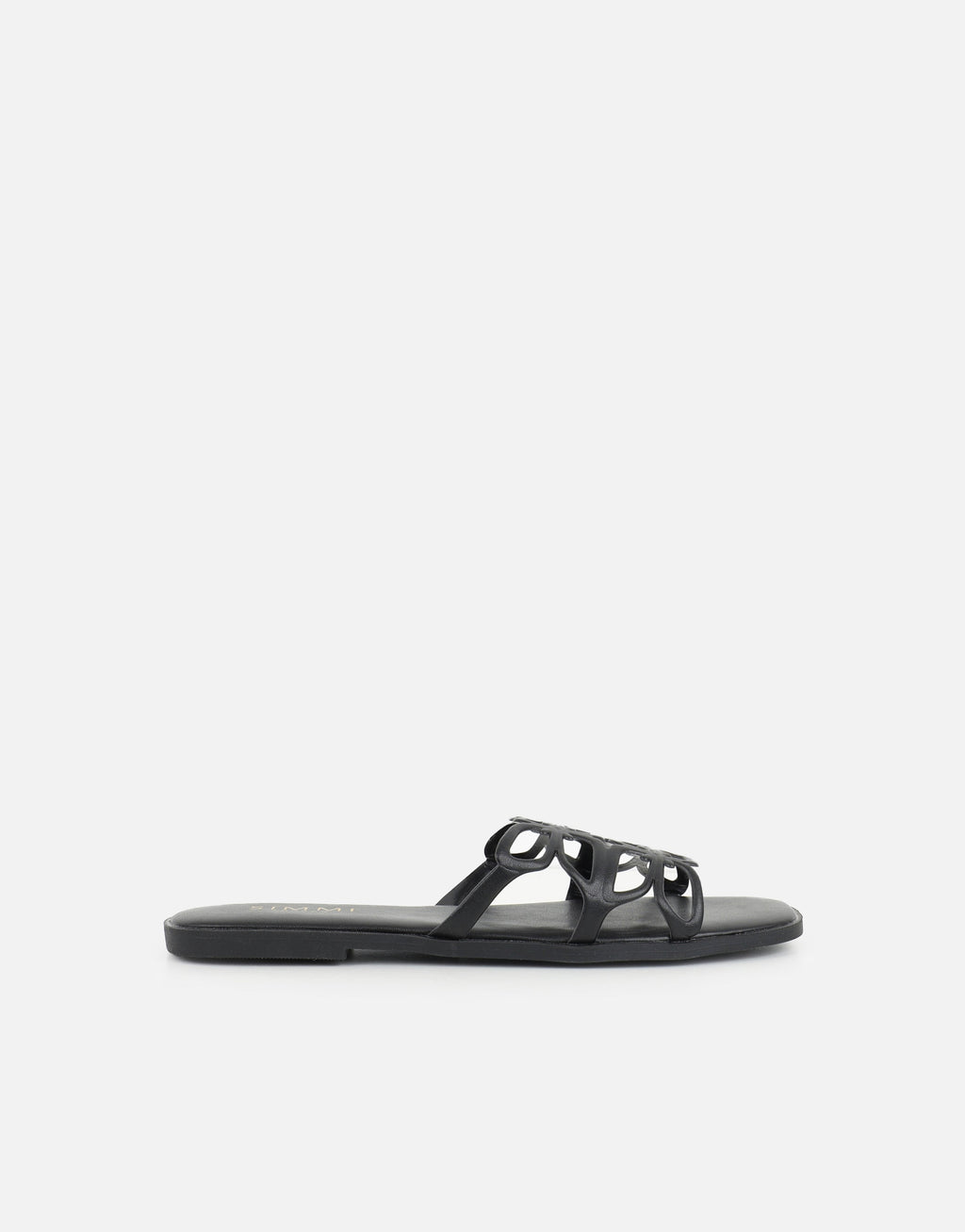 Lumi Black Slip On Flat Sandals