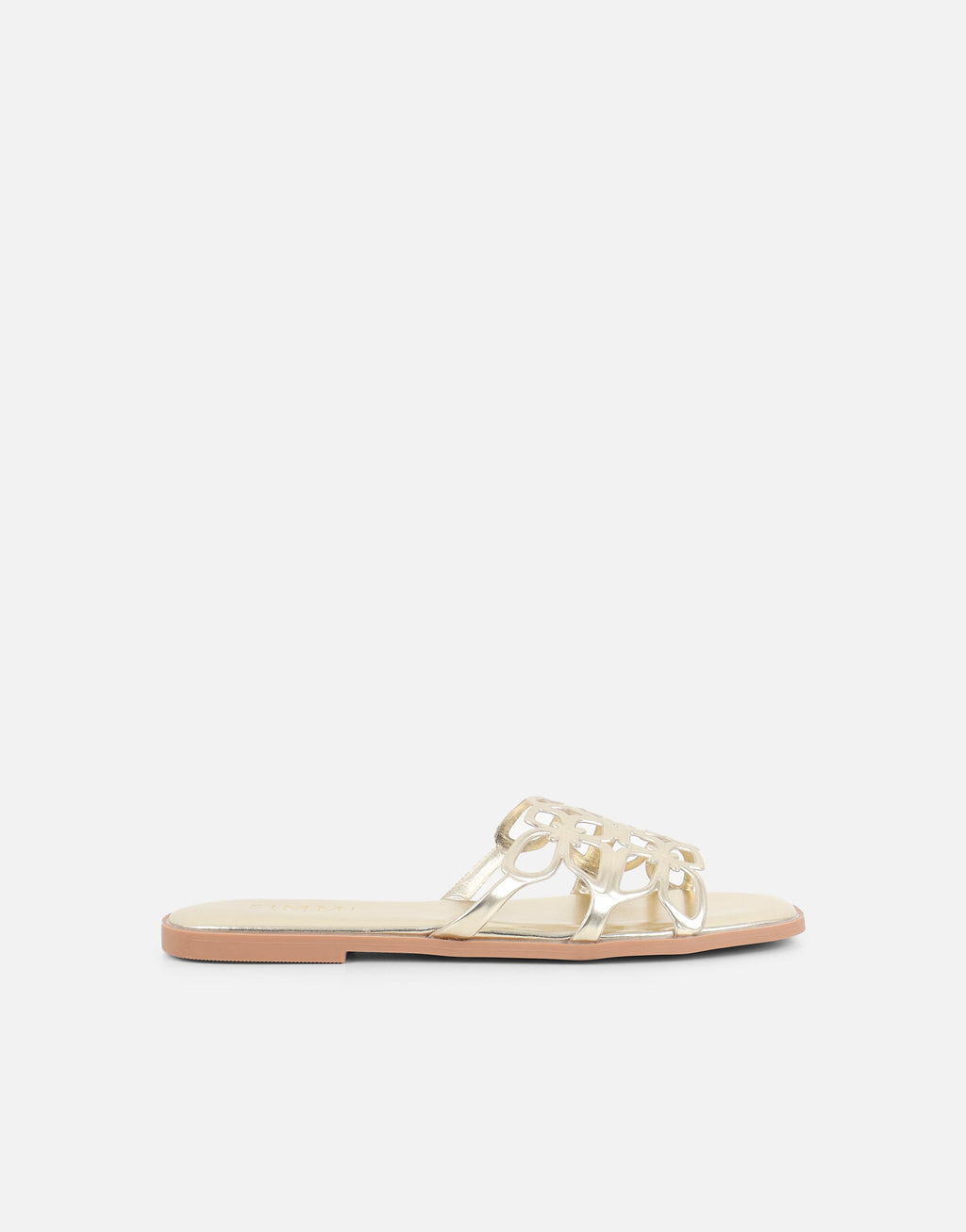 Lumi Gold Slip On Flat Sandals
