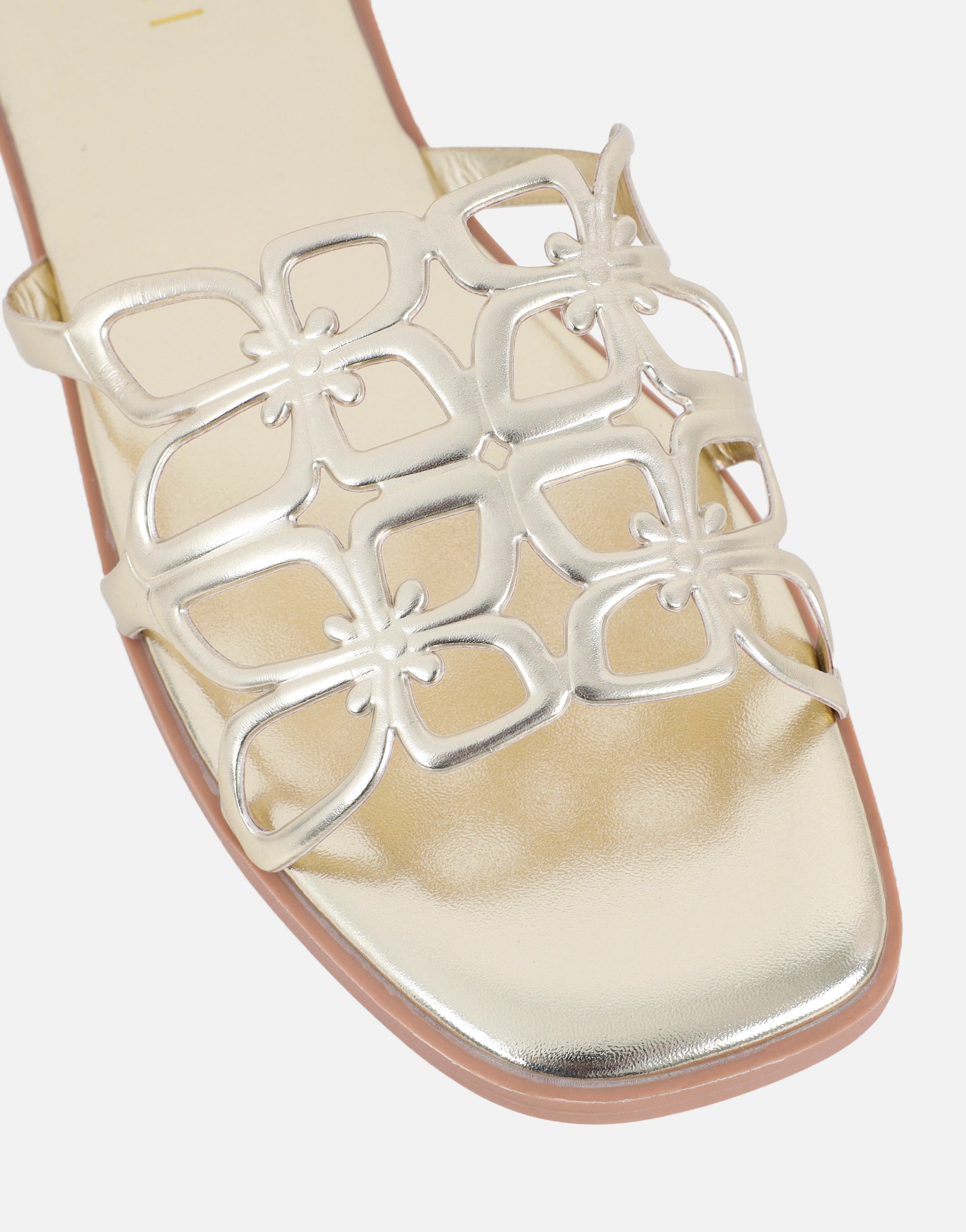 Lumi Gold Slip On Flat Sandals