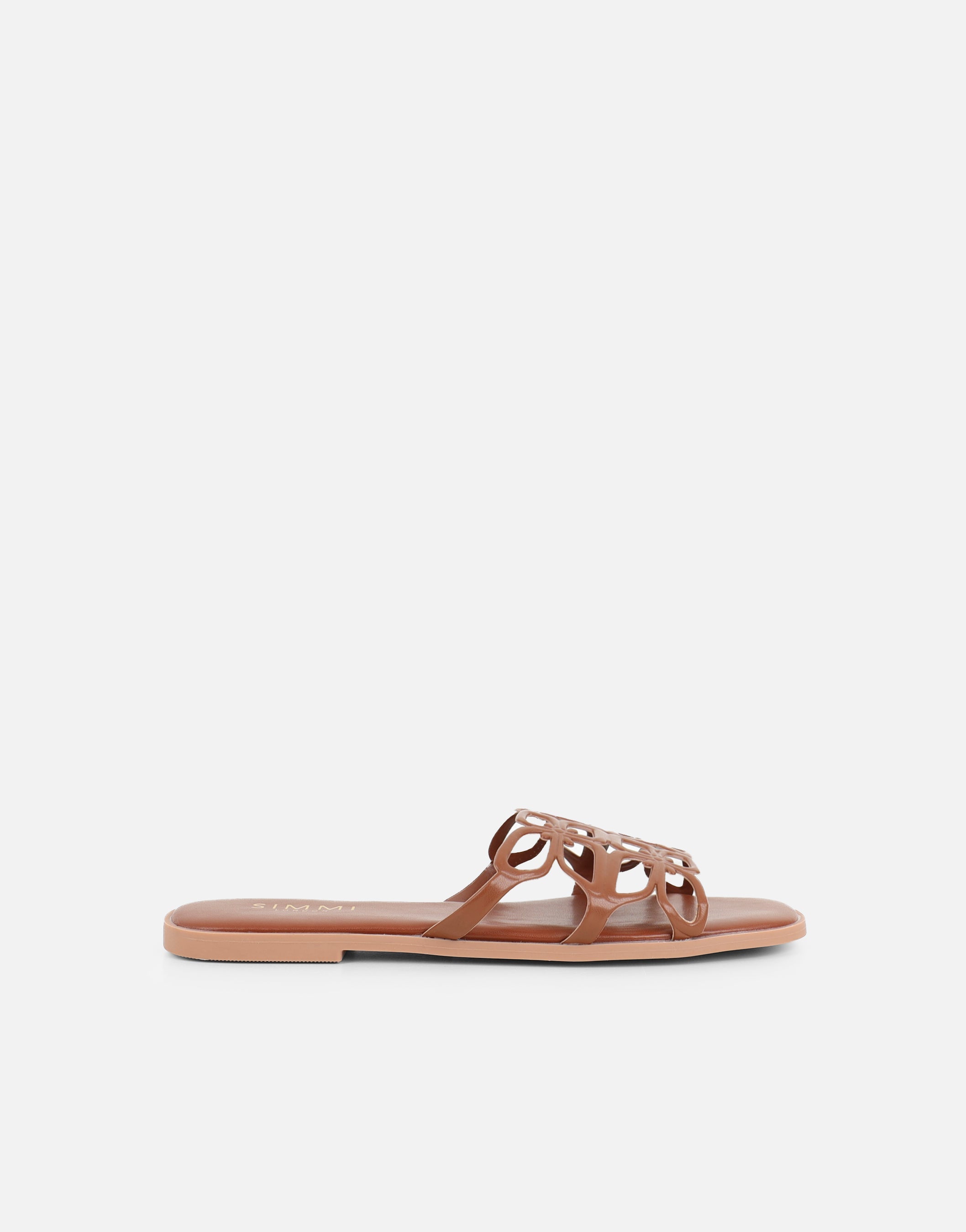 Lumi Tan Slip On Flat Sandals