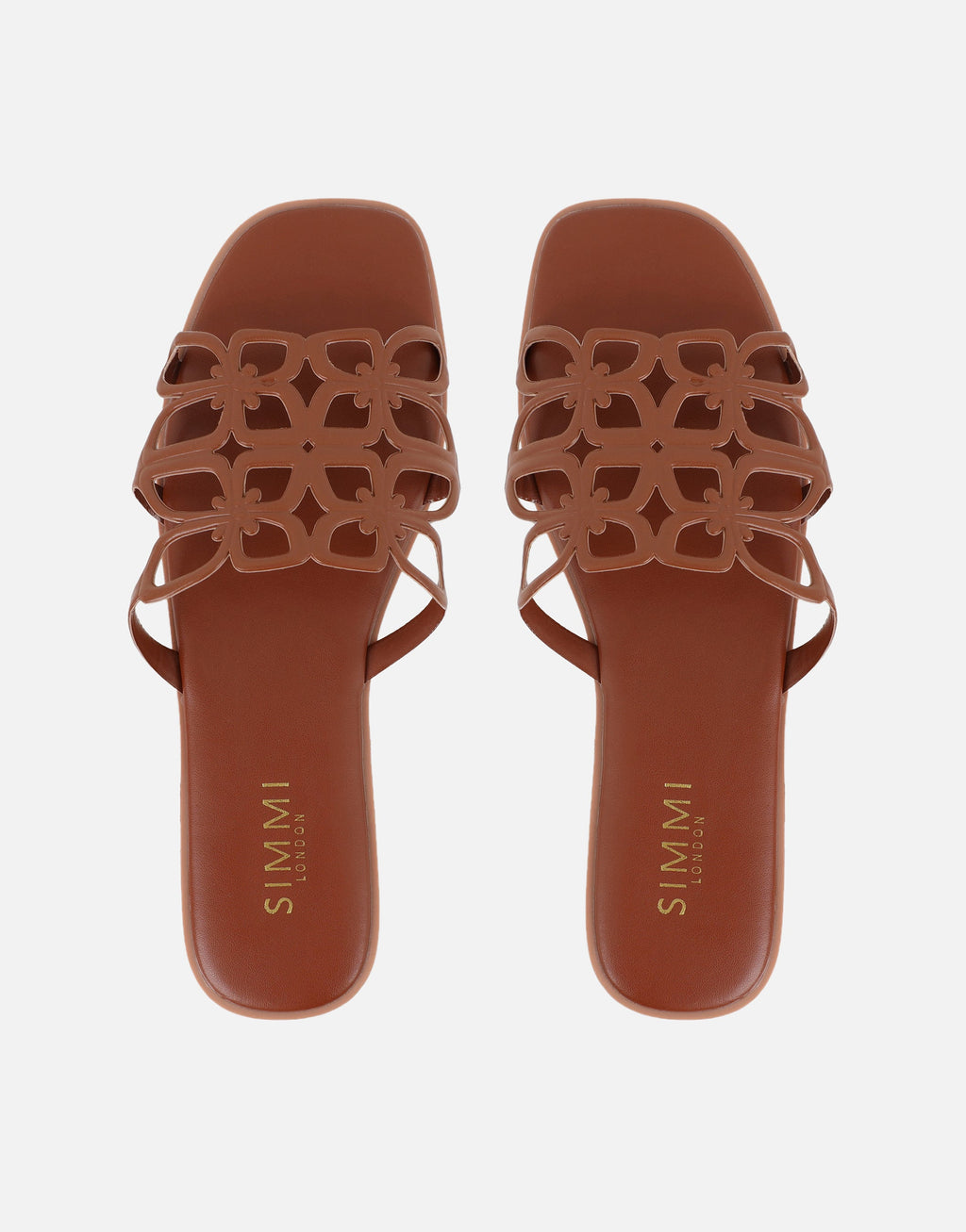 Lumi Tan Slip On Flat Sandals