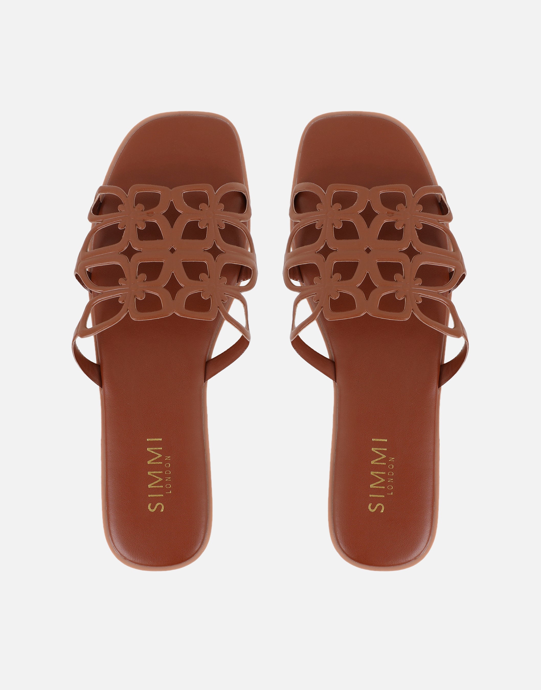 Lumi Tan Slip On Flat Sandals