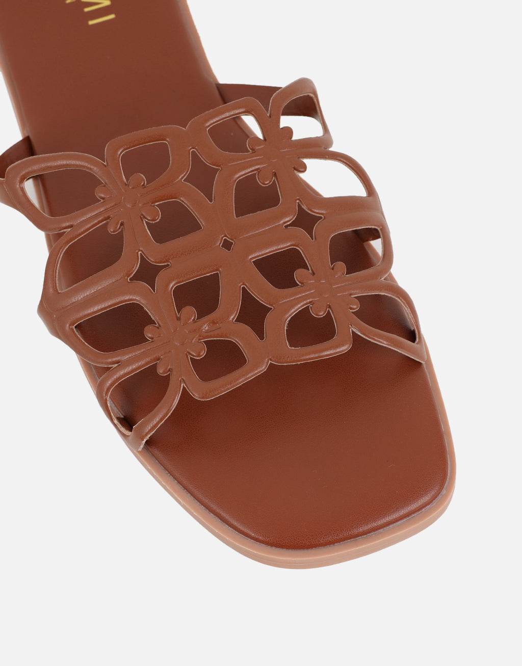 Lumi Tan Slip On Flat Sandals