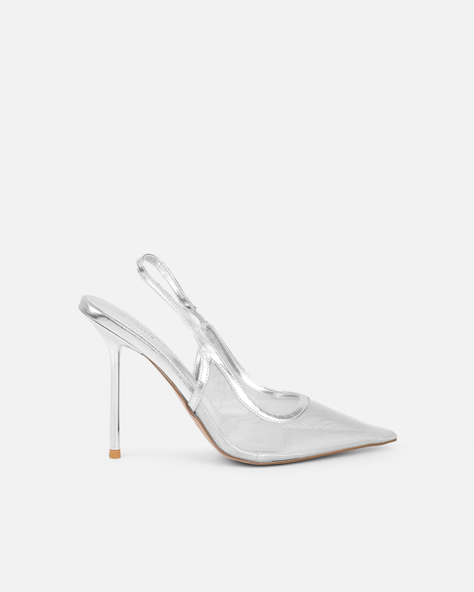 Morley Silver Mesh Slingback Courts