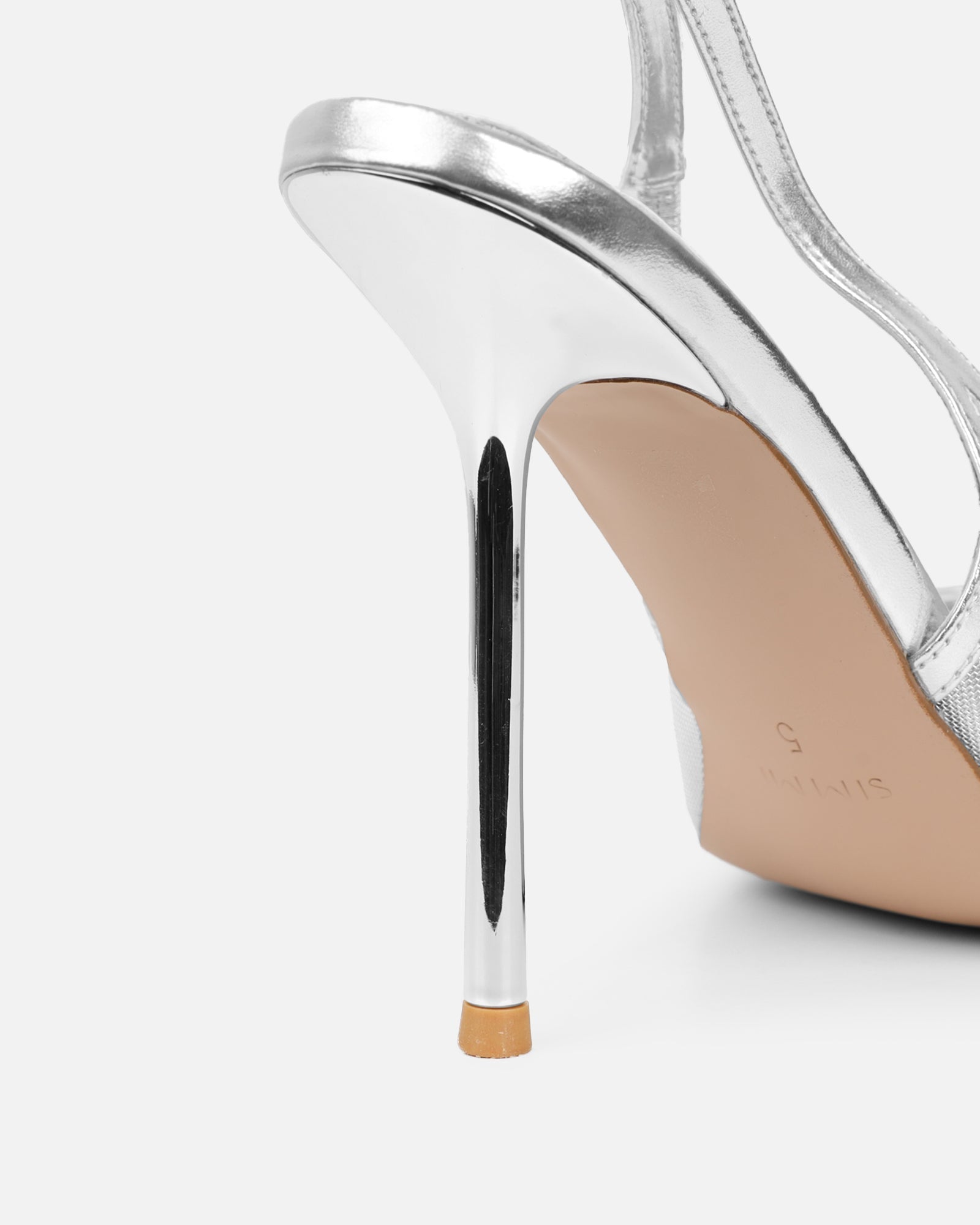 Morley Silver Mesh Slingback Courts