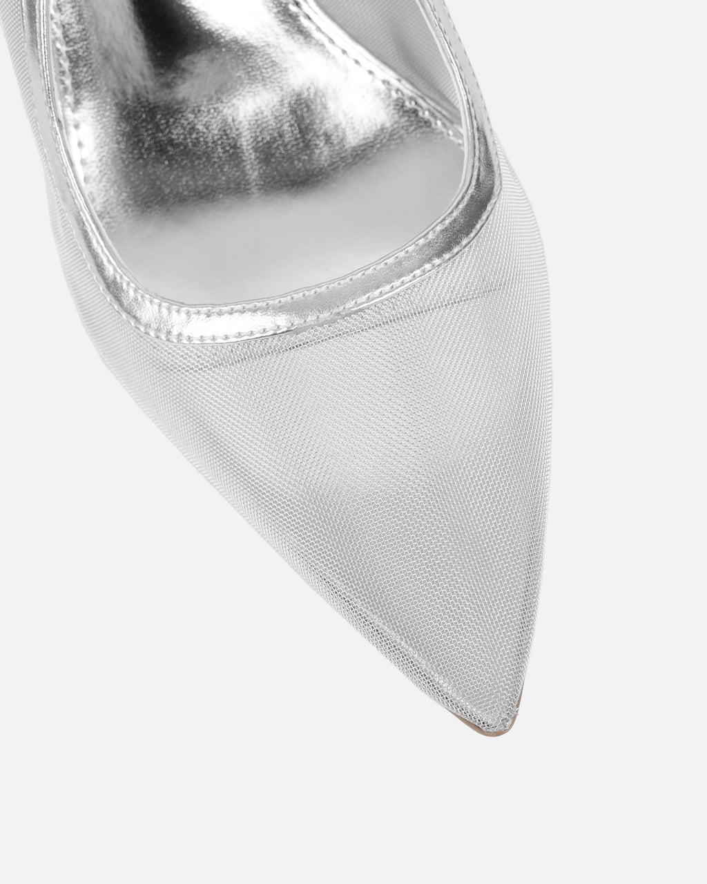 Morley Silver Mesh Slingback Courts