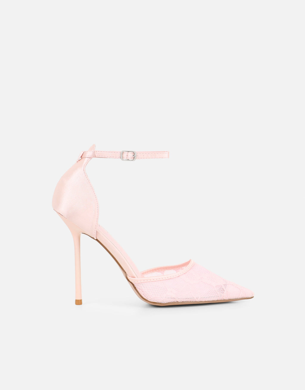 Deena Blush Lace Court Shoes