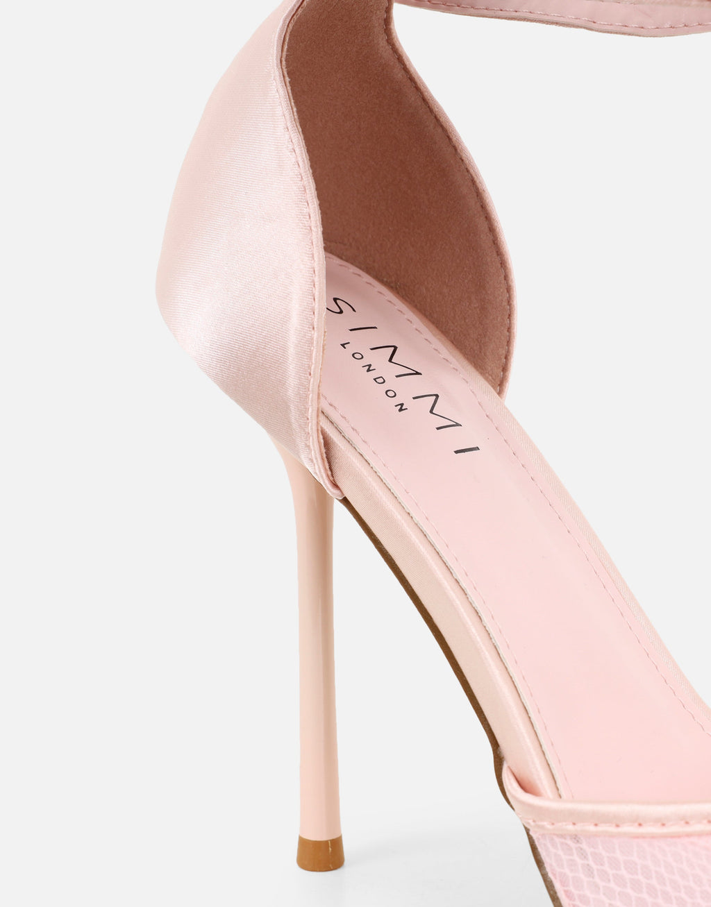 Deena Blush Lace Court Shoes