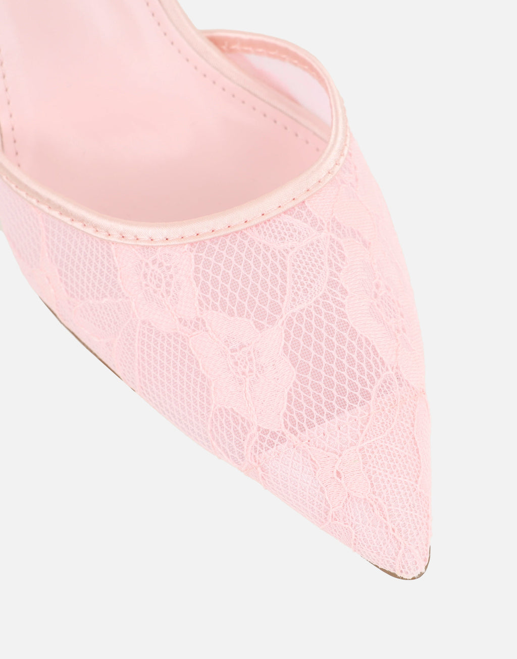 Deena Blush Lace Court Shoes