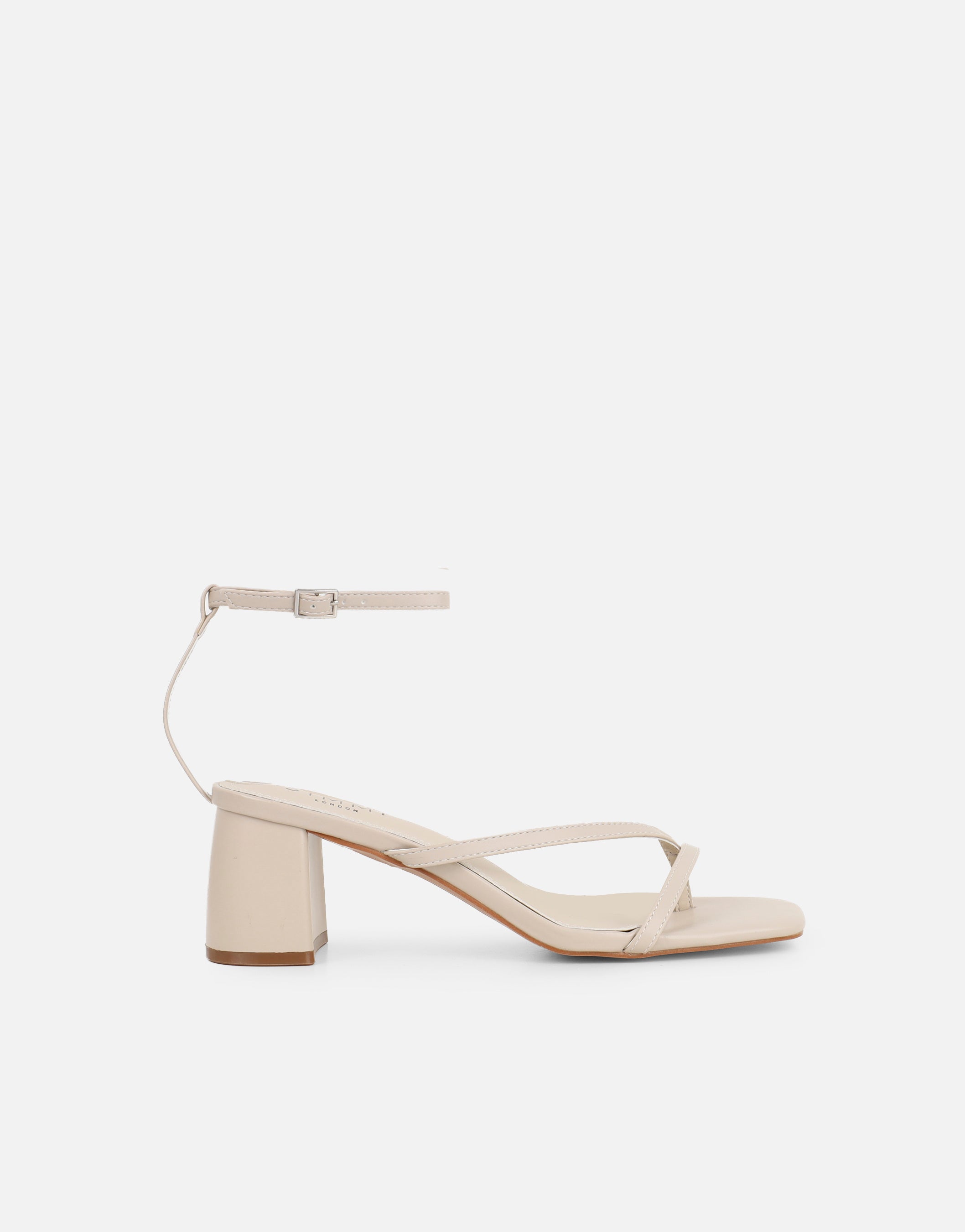 Mandy Stone Toe Post Block Heeled Sandals