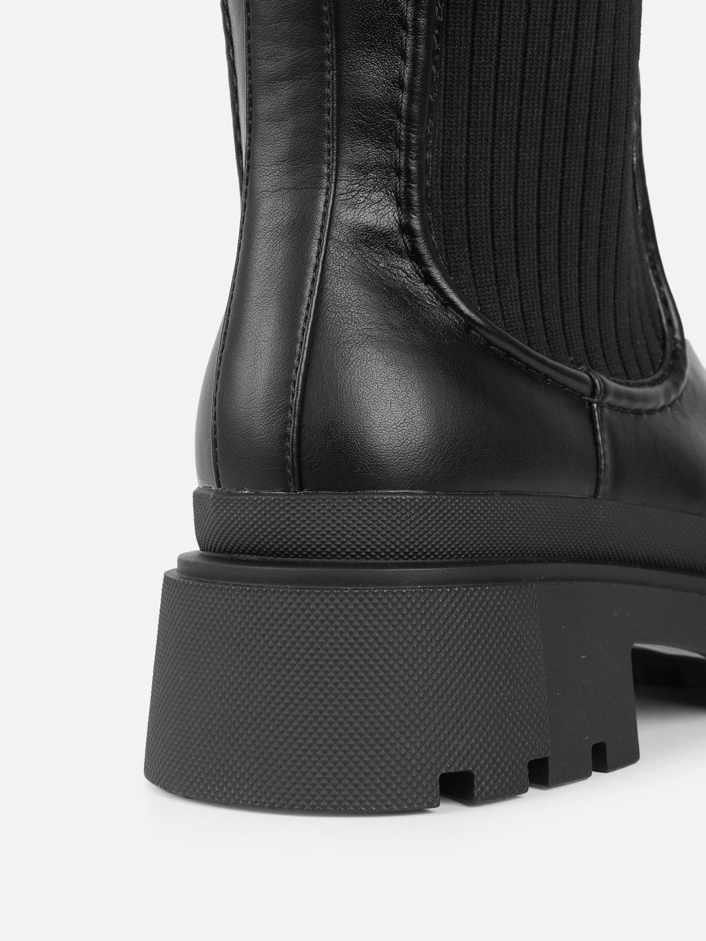 Jirra Black Chunky Ankle Sock Boots