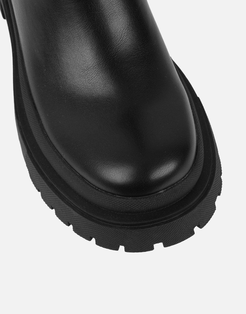Remus Black Knee High Sock Chunky Boots