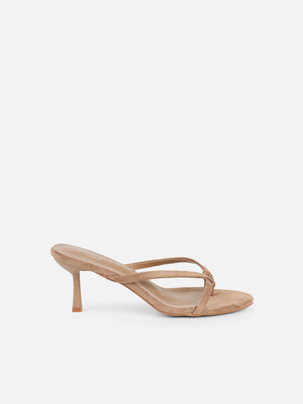 Jesse Dark Beige Suede Knot Detail Heeled Sandals